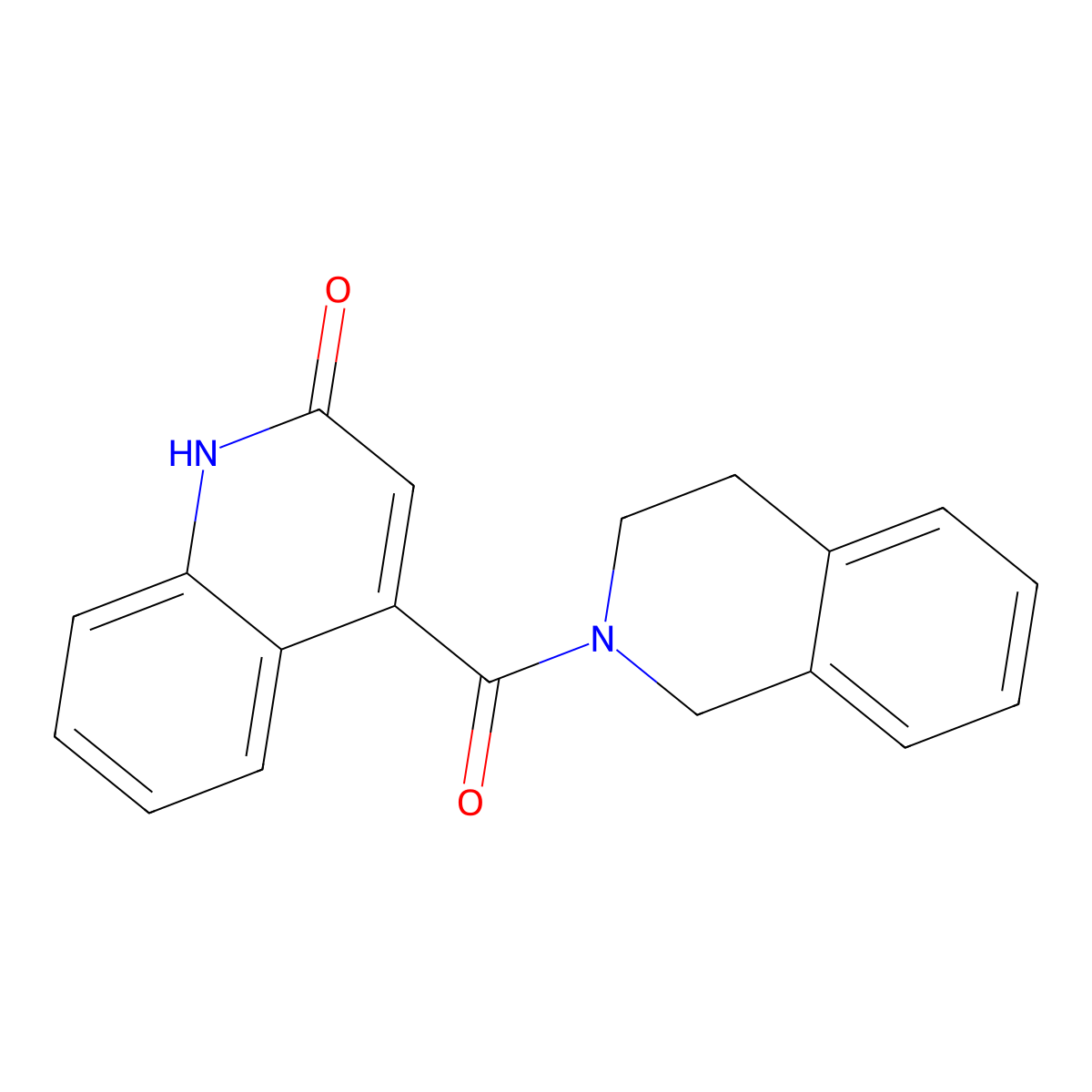 4-(3,4-dihydroisoquinolin-2(1H)-ylcarbonyl)quinolin-2-ol molecular structure, CAS 851629-68-0