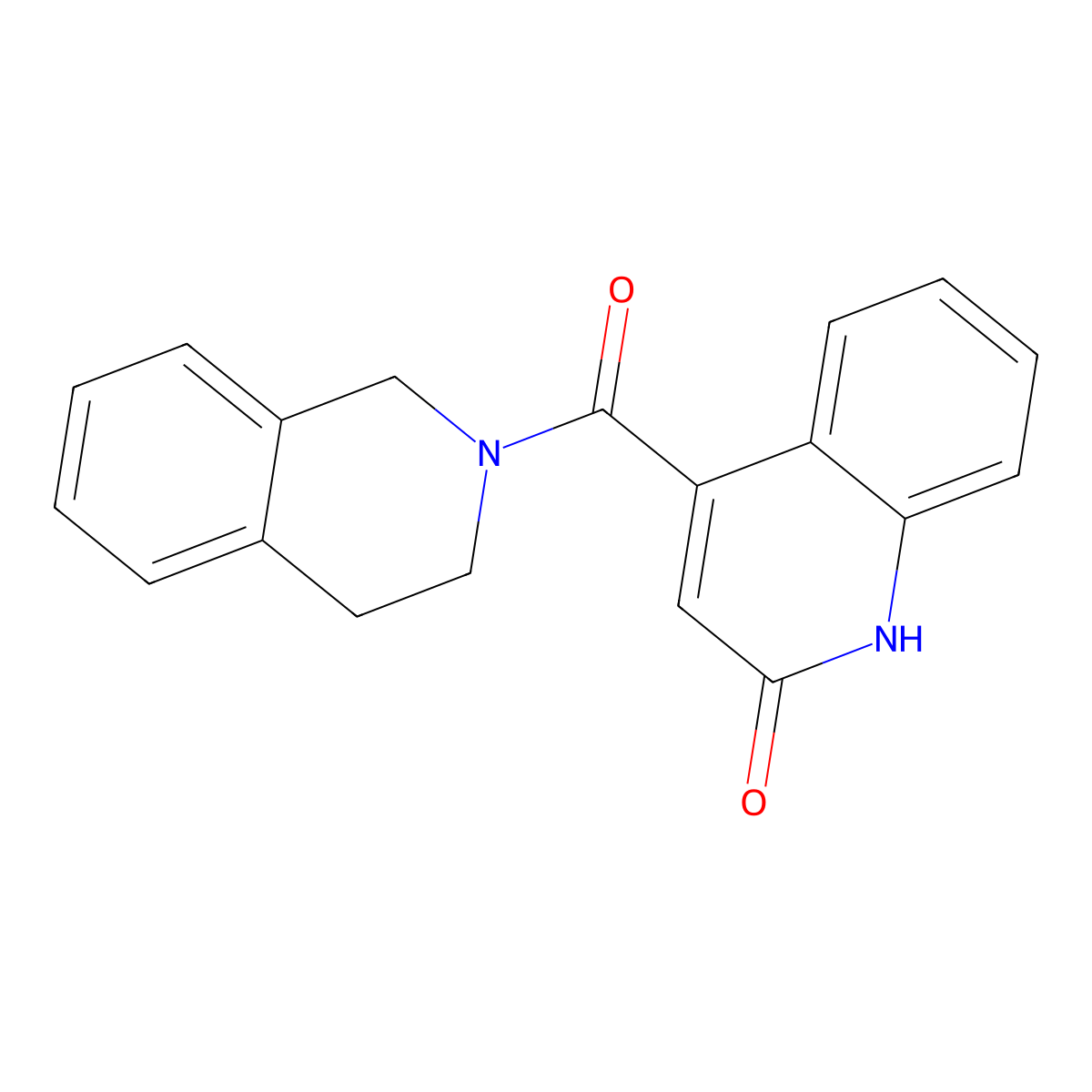 4-(3,4-dihydroisoquinolin-2(1H)-ylcarbonyl)quinolin-2-ol molecular structure, CAS 851629-68-0