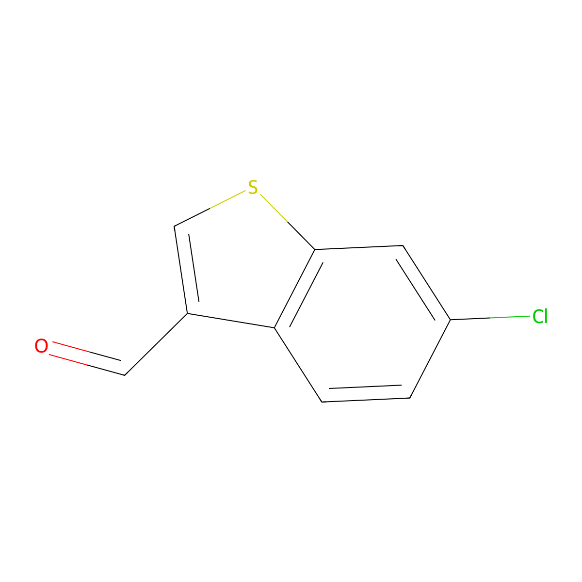 6-Chloro-1-benzothiophene-3-carbaldehyde molecular structure, CAS 851634-76-9