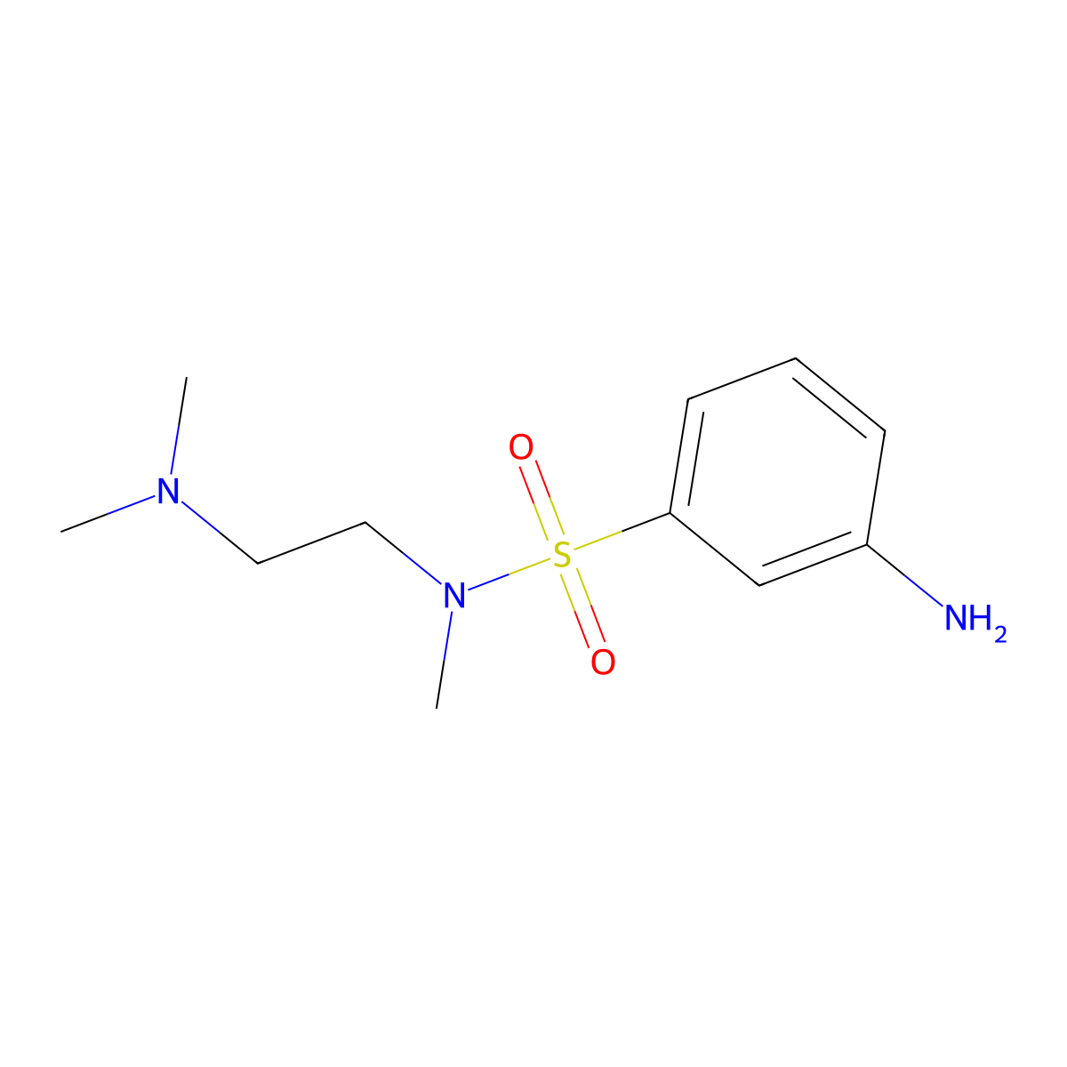 3-Amino-N-((dimethylamino)ethyl)-N-methylbenzenesulfonamide molecular structure, CAS 851652-50-1