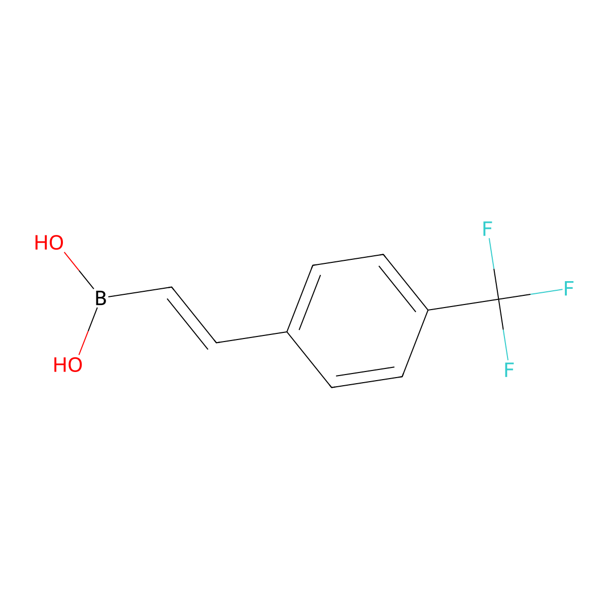 (4-(Trifluoromethyl)styryl)boronic acid molecular structure, CAS 851660-03-2