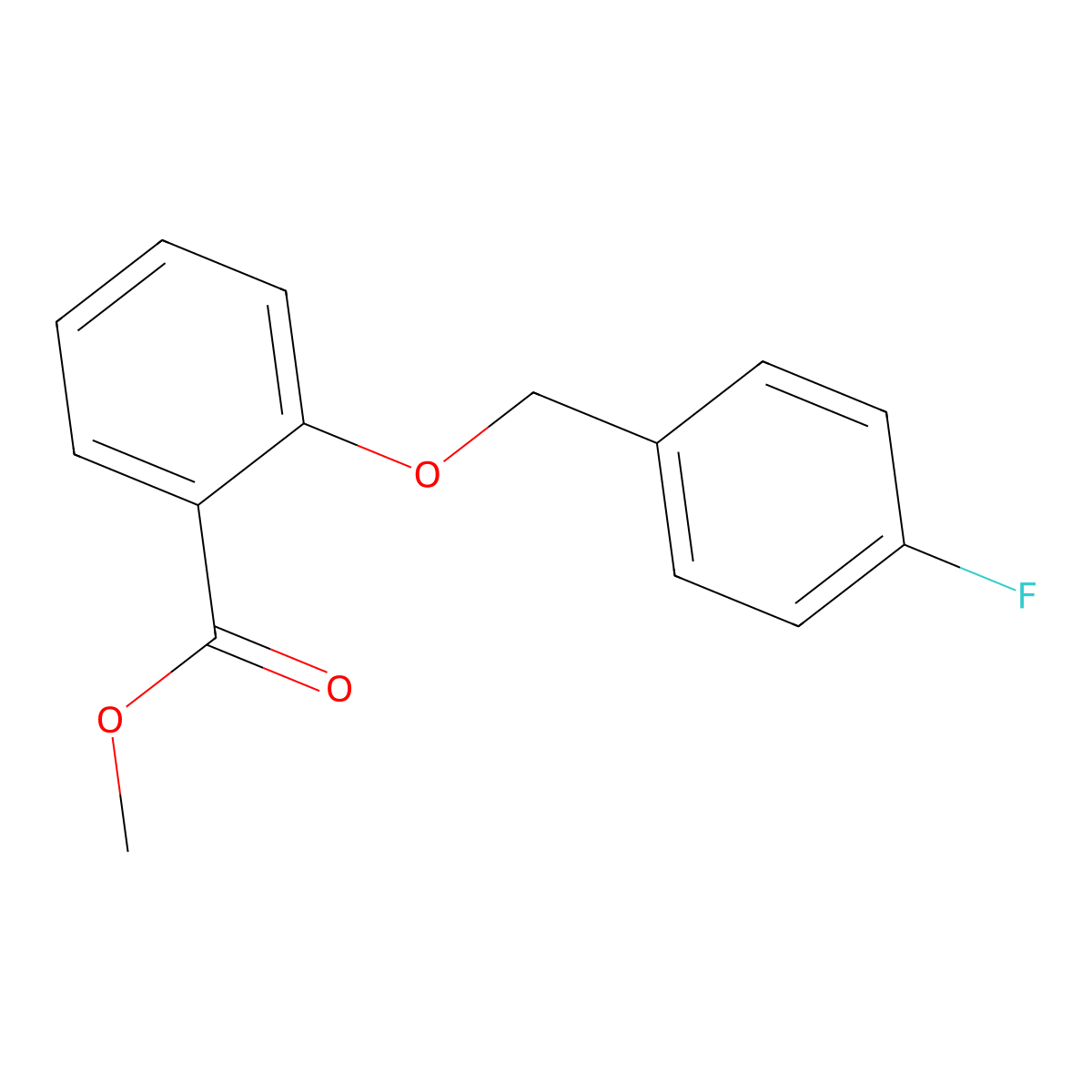Methyl 2-[(4-fluorophenyl)methoxy]benzoate molecular structure, CAS 851664-22-7