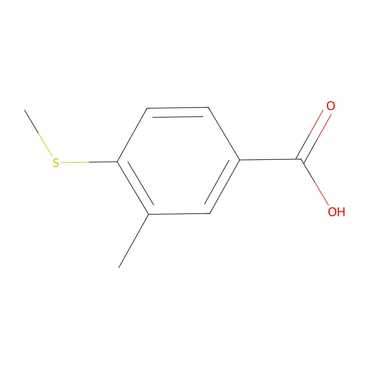 3-Methyl-4-(methylsulfanyl)benzoic acid molecular structure, CAS 851669-34-6