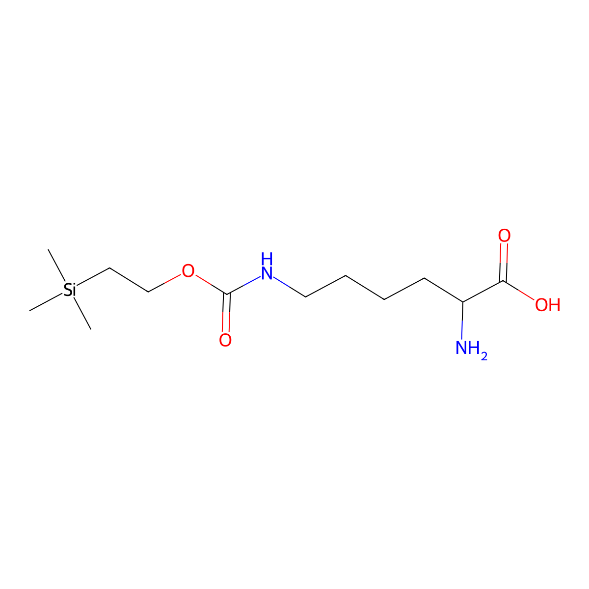 H-L-Lys(Teoc)-OH molecular structure, CAS 85167-75-5