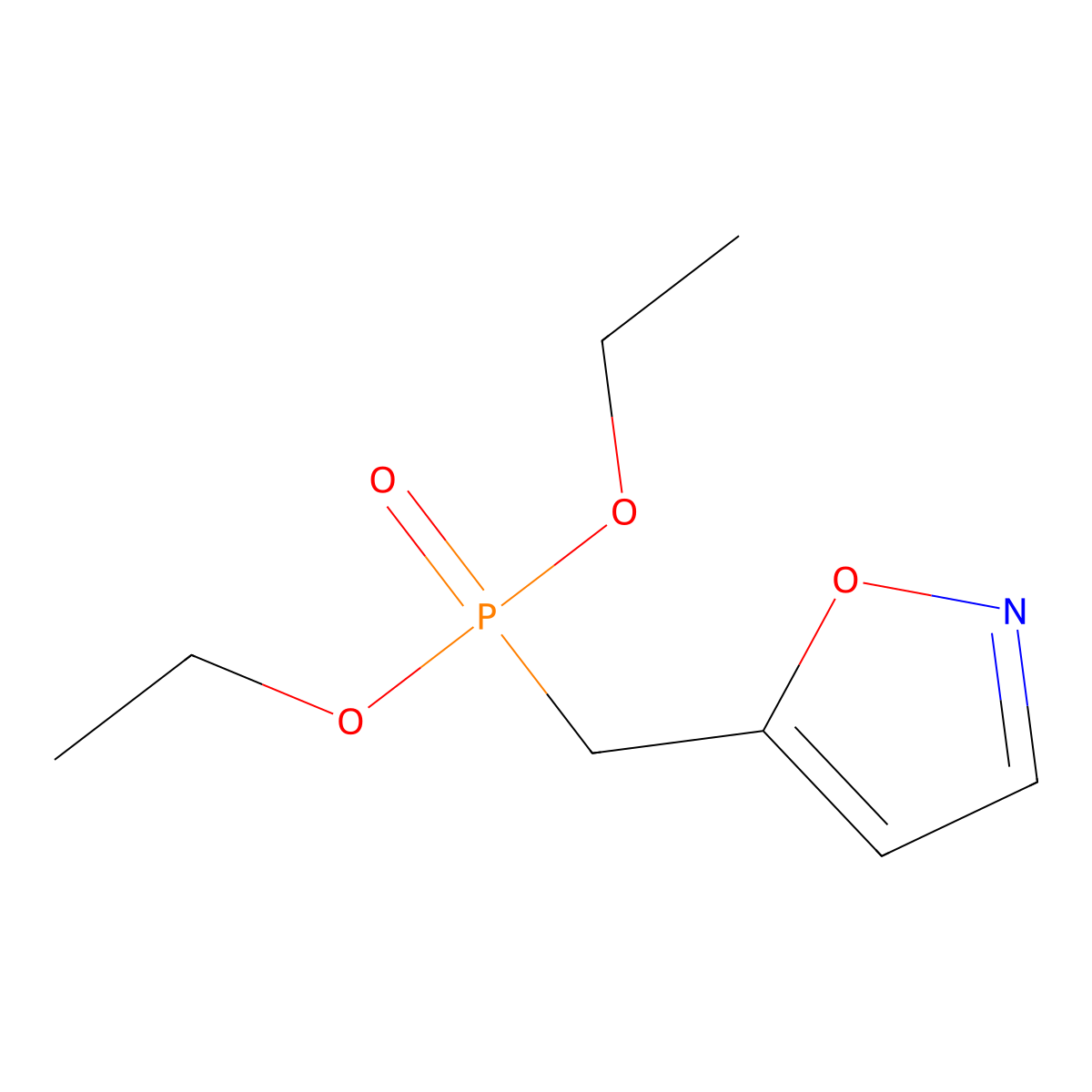 Diethyl(5-isoxazolylmethyl)phosphonate molecular structure, CAS 85167-83-5