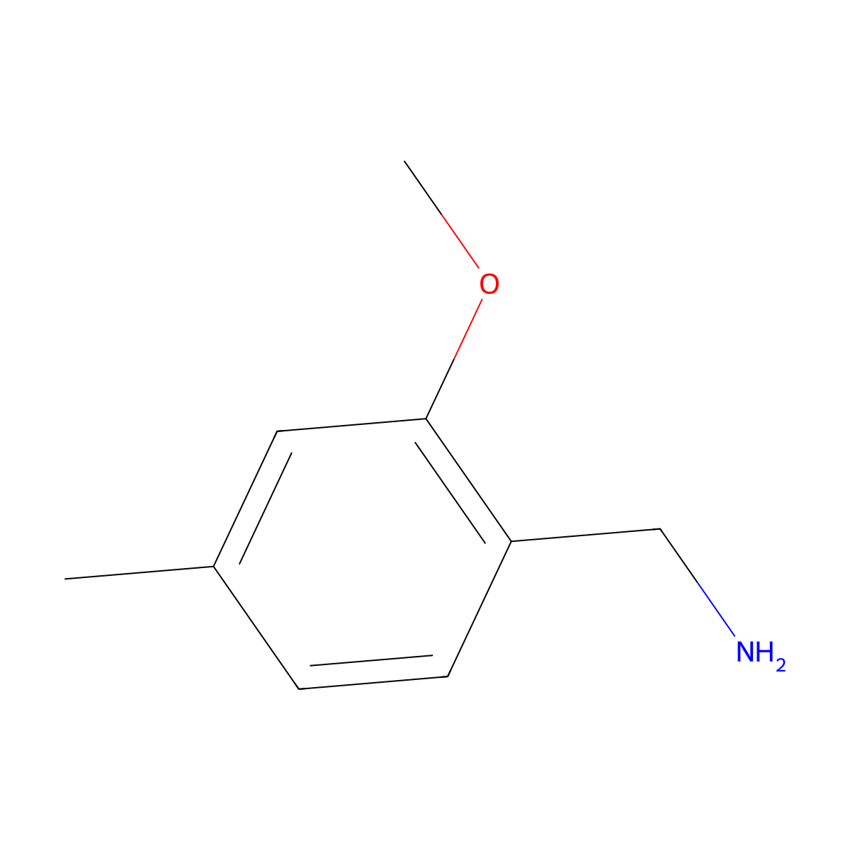 2-Methoxy-4-methylbenzenemethanamine molecular structure, CAS 851670-22-9