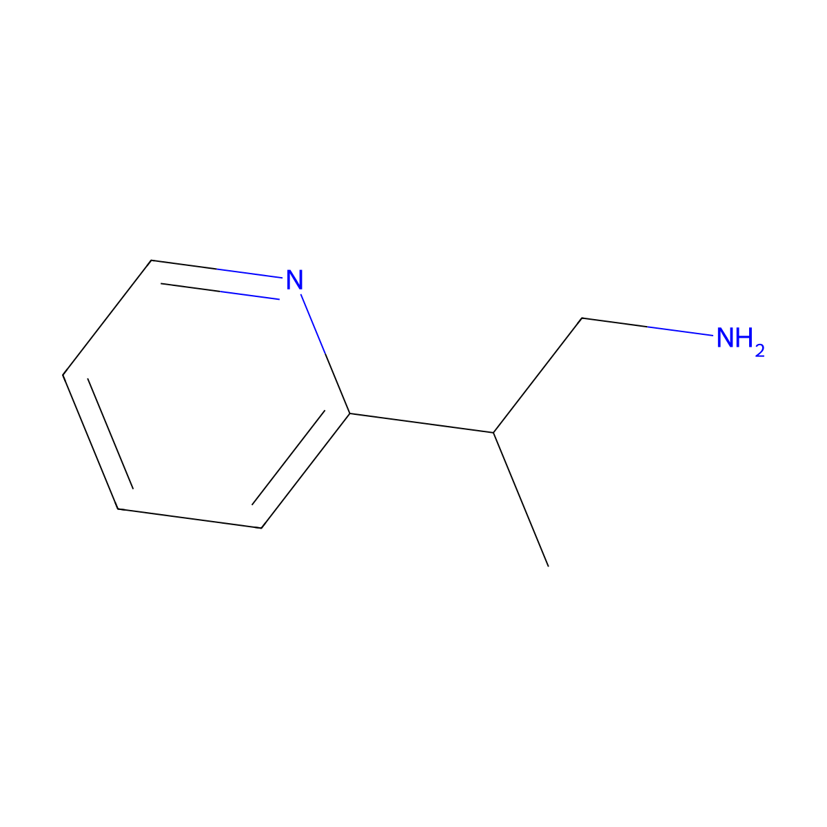 2-(Pyridin-2-yl)propan-1-amine molecular structure, CAS 851670-39-8