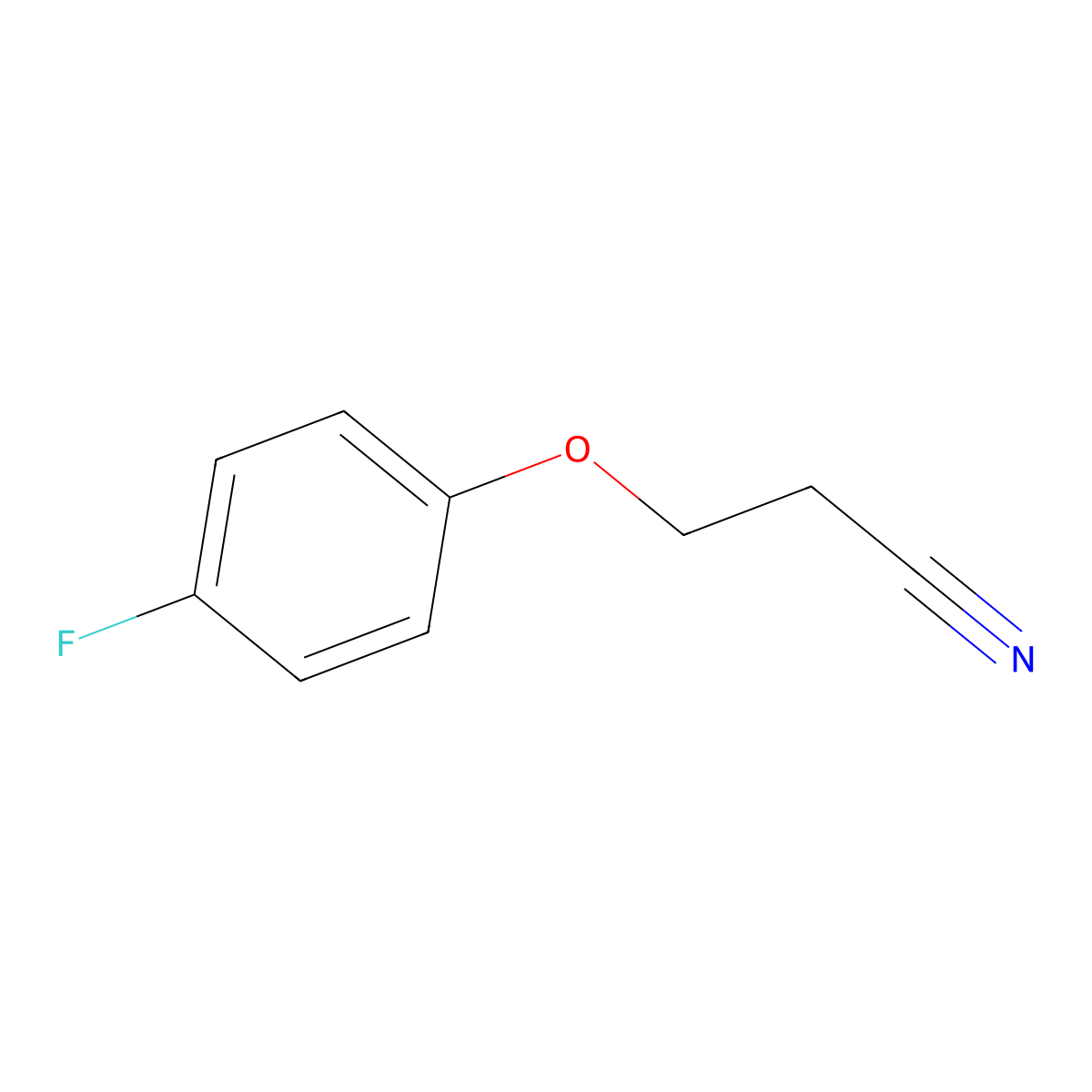 3-(4-Fluorophenoxy)propanenitrile molecular structure, CAS 85169-02-4