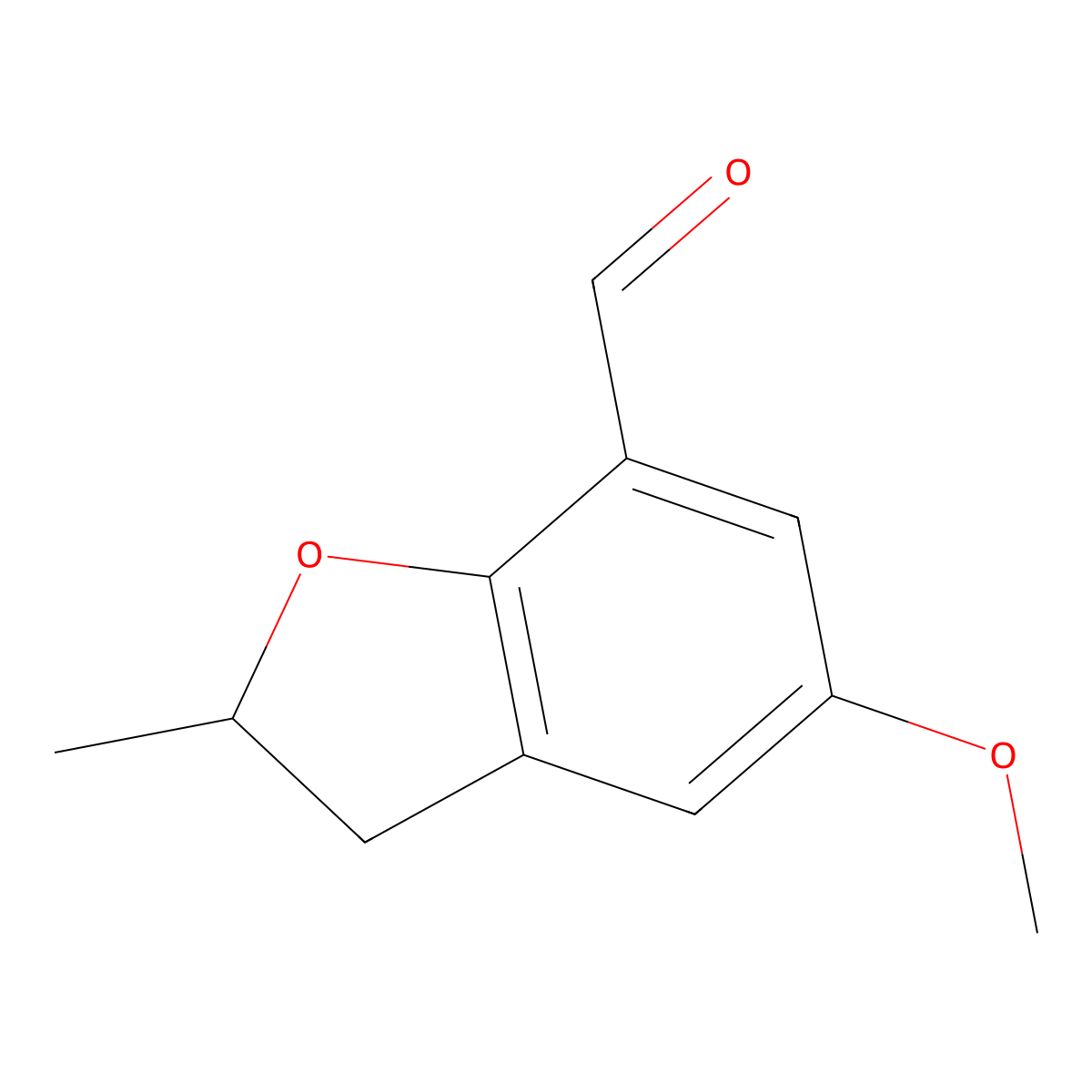 5-Methoxy-2-methyl-2,3-dihydro-1-benzofuran-7-carbaldehyde molecular structure, CAS 851710-85-5