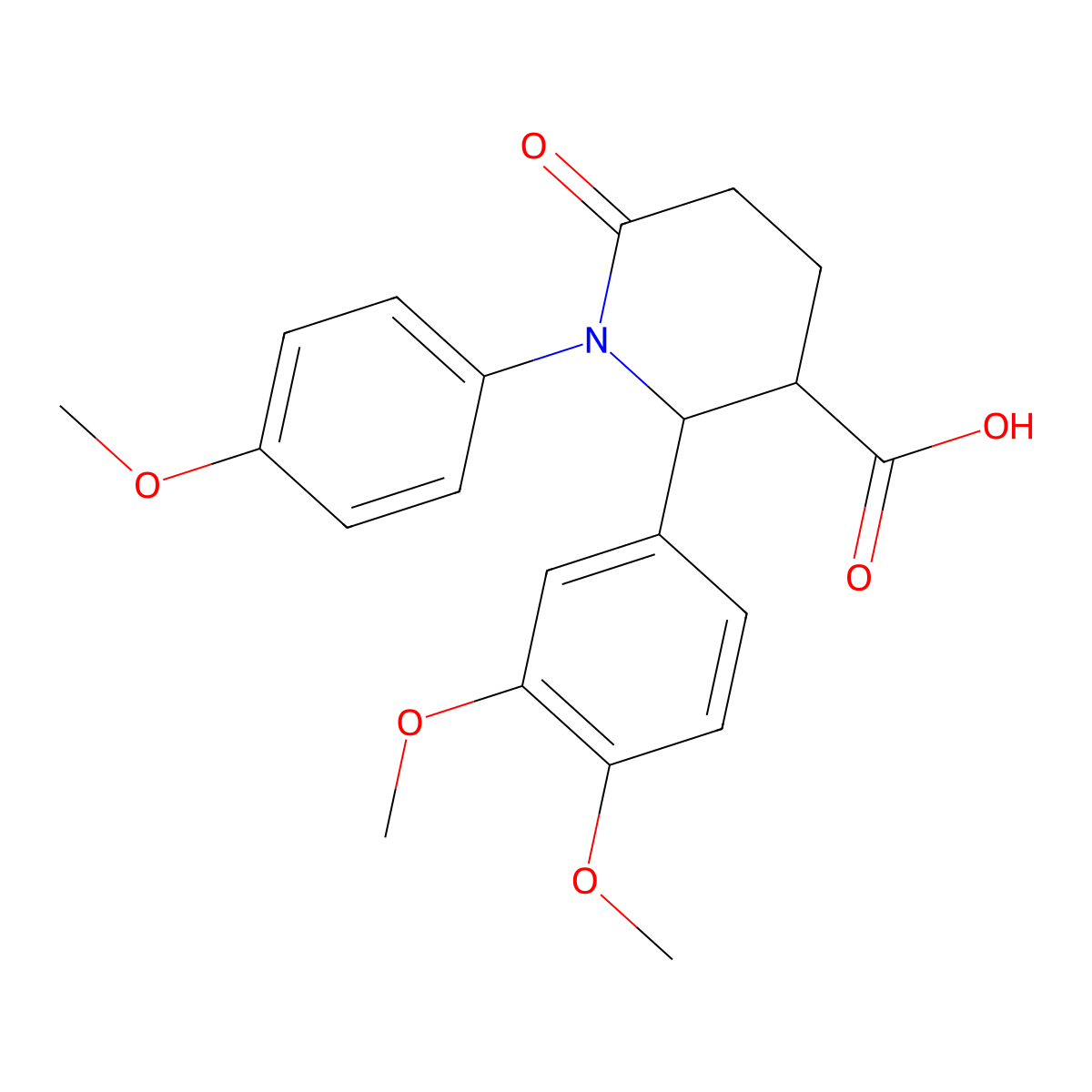2-(3,4-Dimethoxyphenyl)-1-(4-methoxyphenyl)-6-oxopiperidine-3-carboxylic acid molecular structure, CAS 851721-84-1