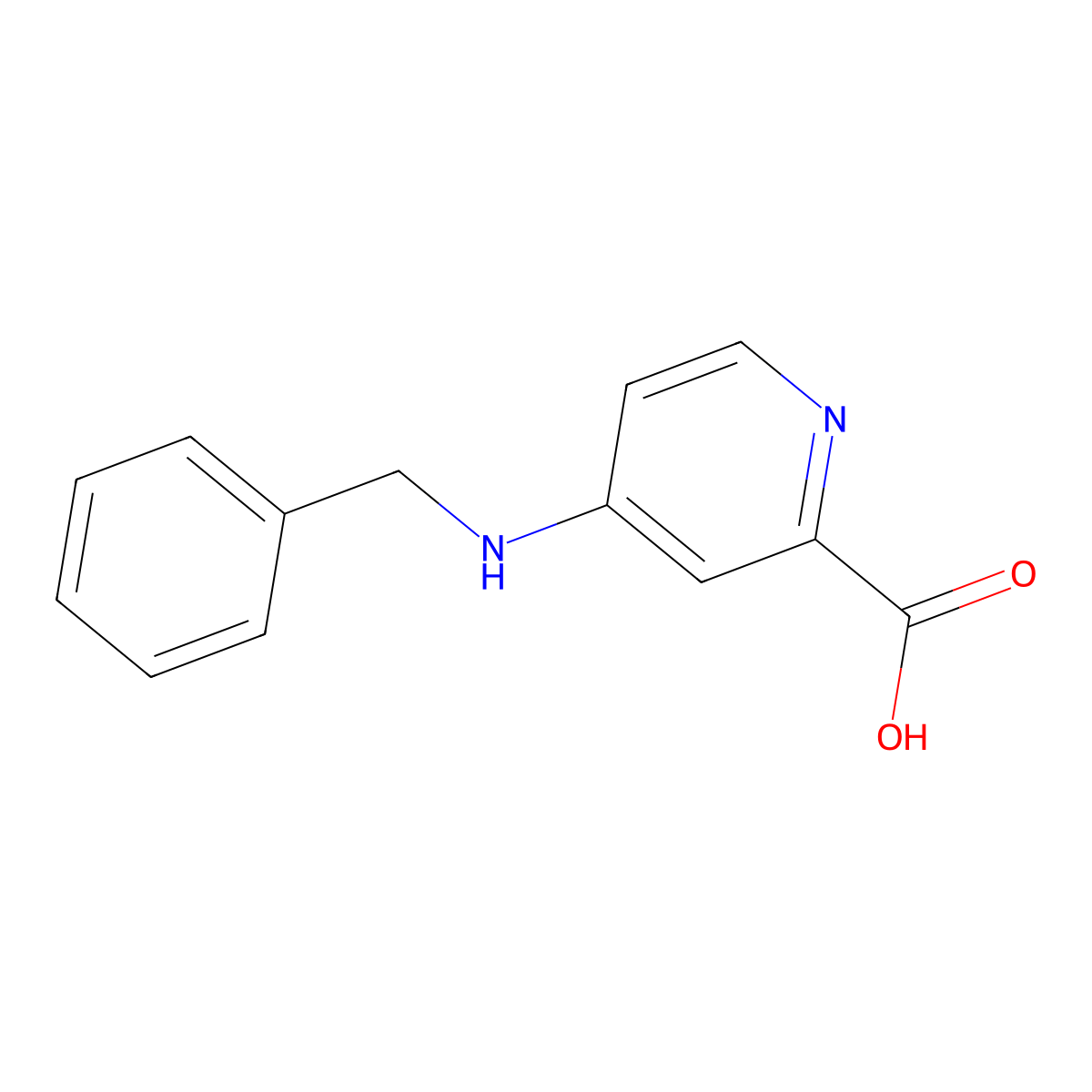 4-(Benzylamino)pyridine-2-carboxylic acid molecular structure, CAS 851721-92-1