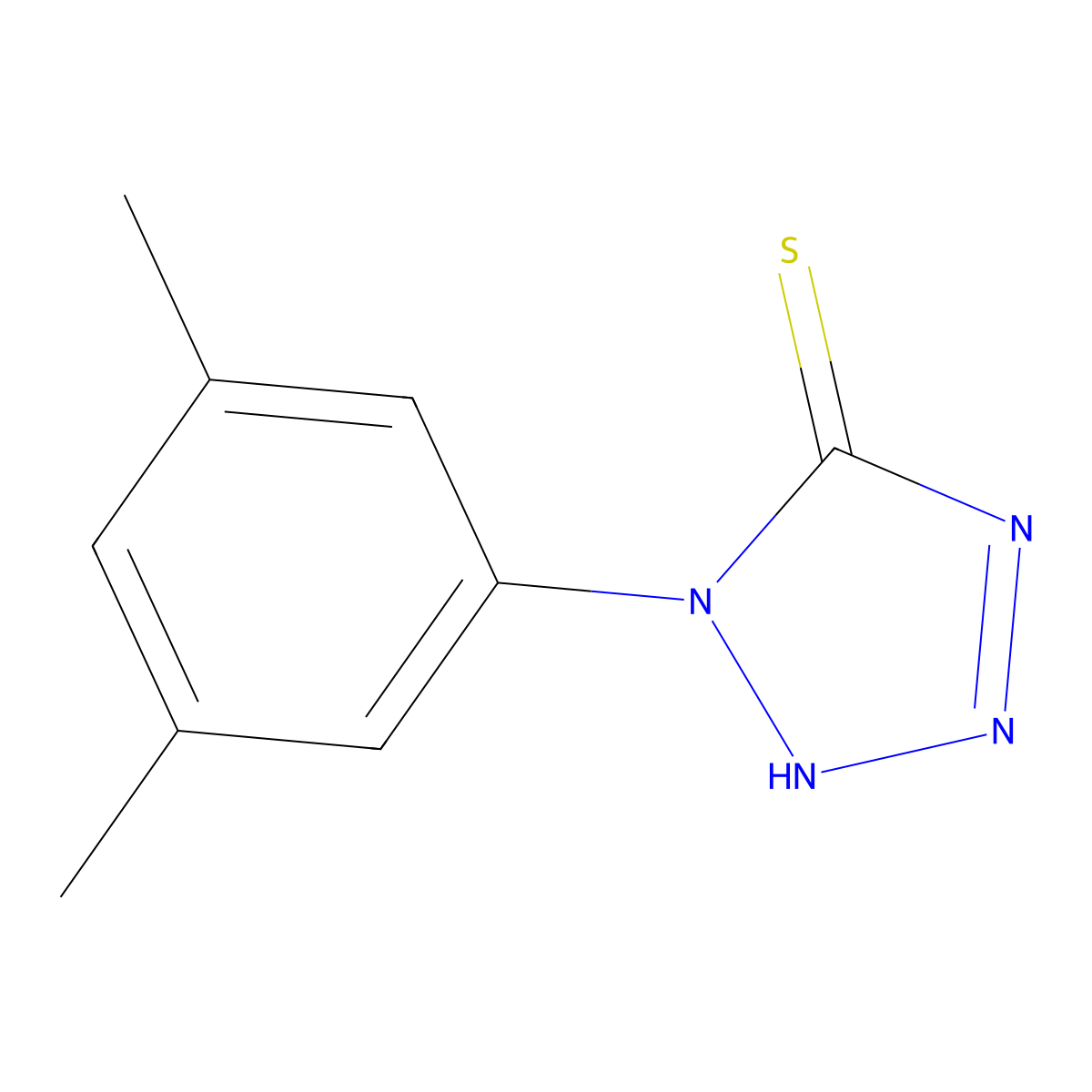 1-(3,5-dimethylphenyl)-1H-tetrazole-5-thiol molecular structure, CAS 851721-98-7