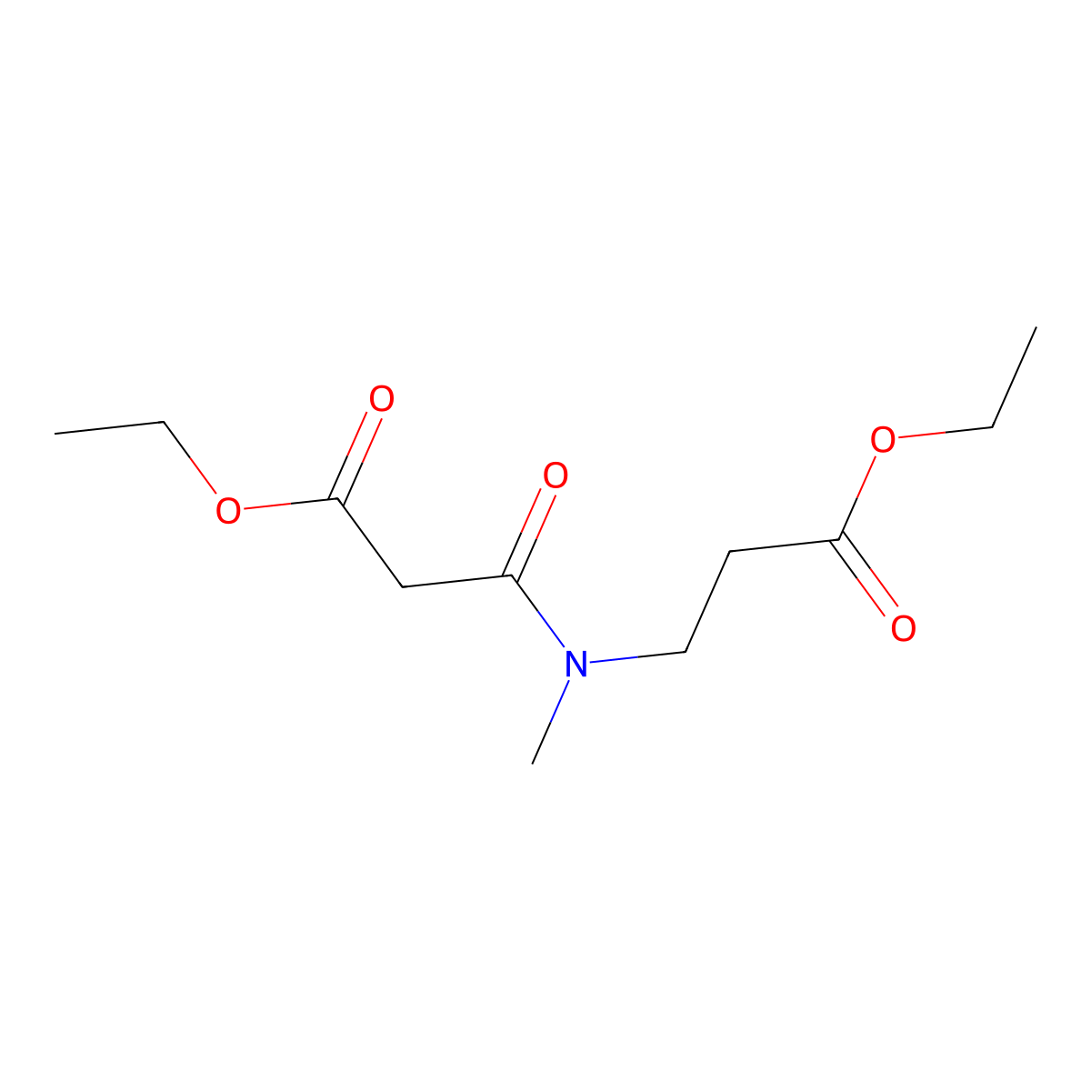 N-(2-Ethoxycarbonyl-ethyl)-N-methyl-malonamic acid ethyl ester molecular structure, CAS 851726-48-2
