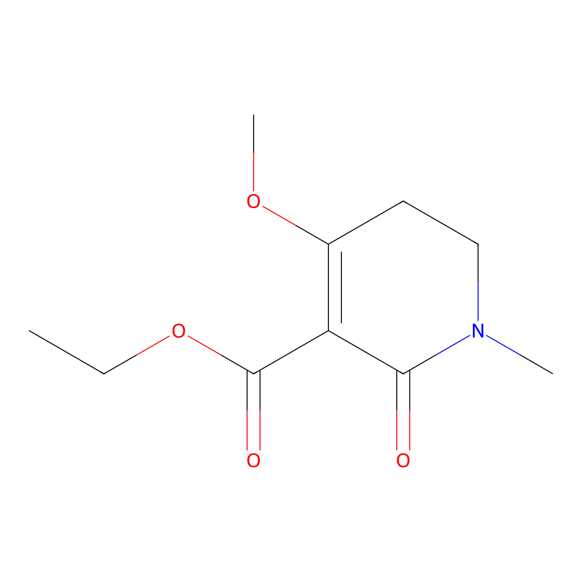 Ethyl 4-Methoxy-1-methyl-2-oxo-1,2,5,6-tetrahydropyridine-3-carboxylate molecular structure, CAS 851726-49-3