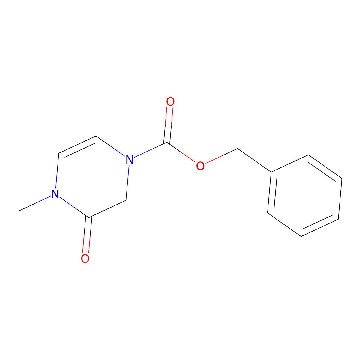 Benzyl 4-methyl-3-oxo-3,4-dihydropyrazine-1(2H)-carboxylate molecular structure, CAS 851726-65-3
