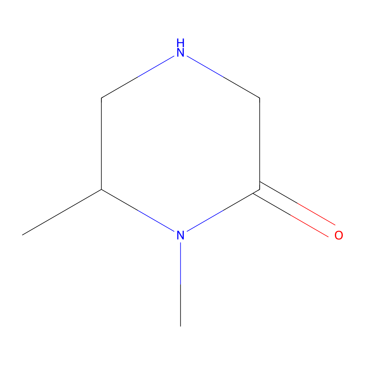 1,6-Dimethylpiperazin-2-one molecular structure, CAS 851726-91-5