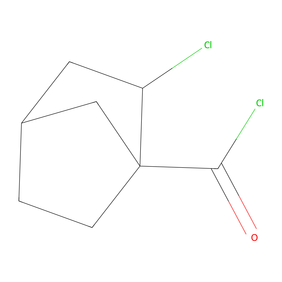 Bicyclo[2.2.1]heptane-1-carbonyl chloride, 2-exo-chloro- molecular structure, CAS 85173-68-8