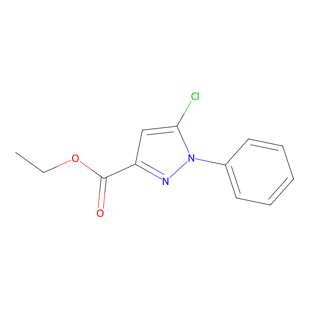ethyl 5-chloro-1-phenyl-1H-pyrazole-3-carboxylate molecular structure, CAS 85174-68-1