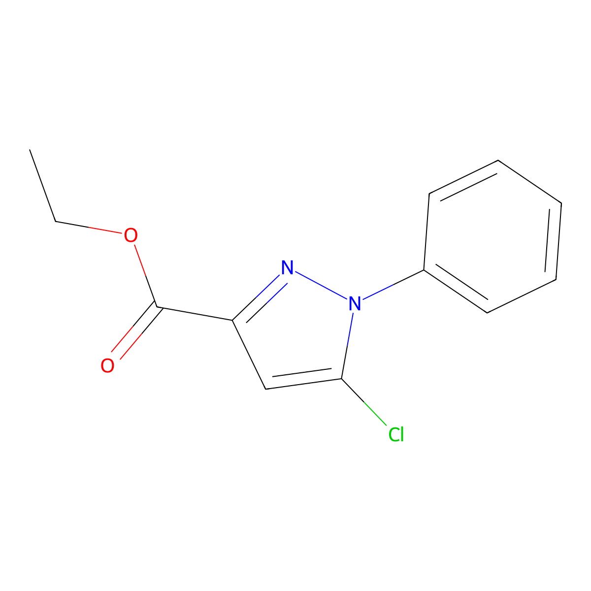 ethyl 5-chloro-1-phenyl-1H-pyrazole-3-carboxylate molecular structure, CAS 85174-68-1