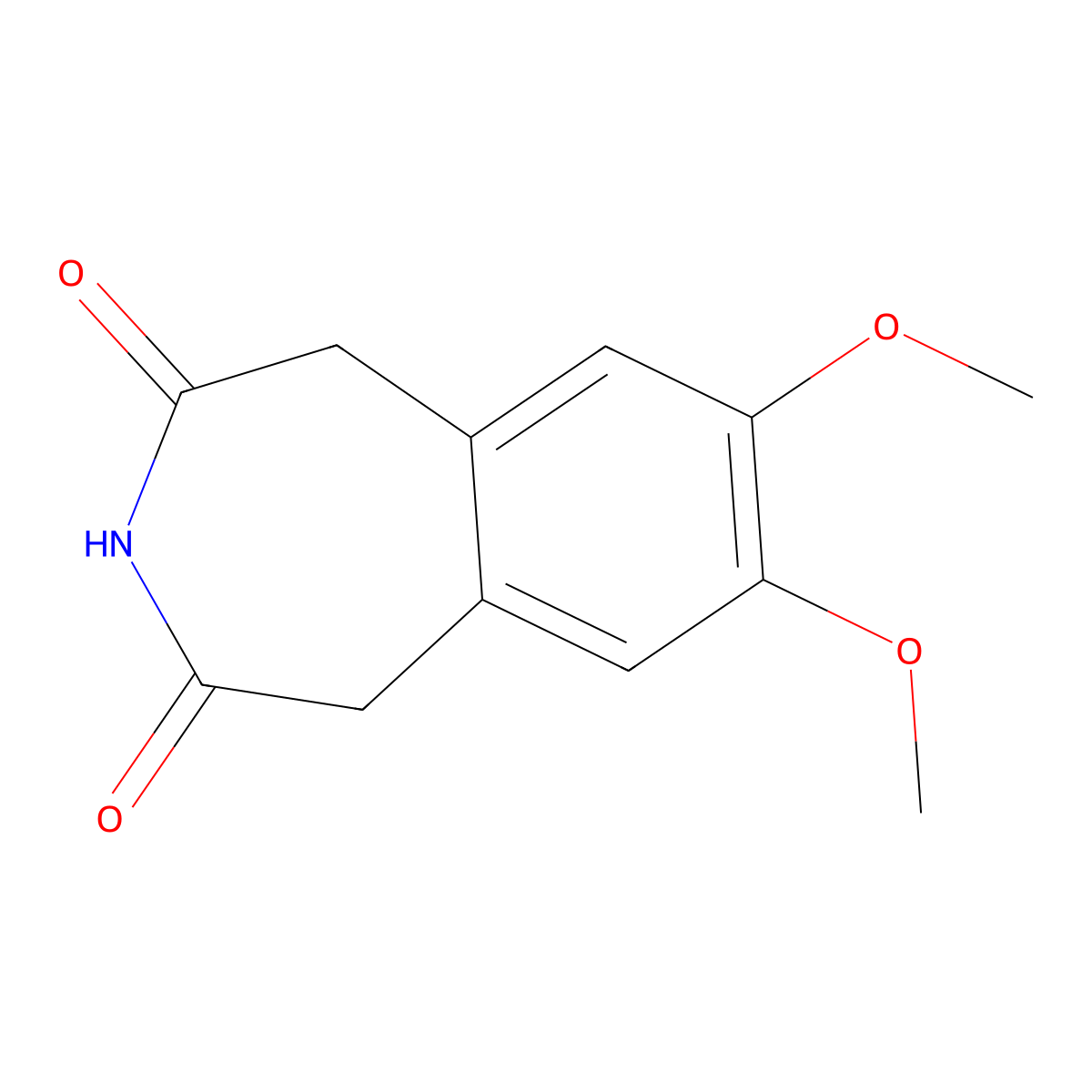 7,8-dimethoxy-1H-3-benzazepine-2,4(3H,5H)-dione molecular structure, CAS 85175-49-1
