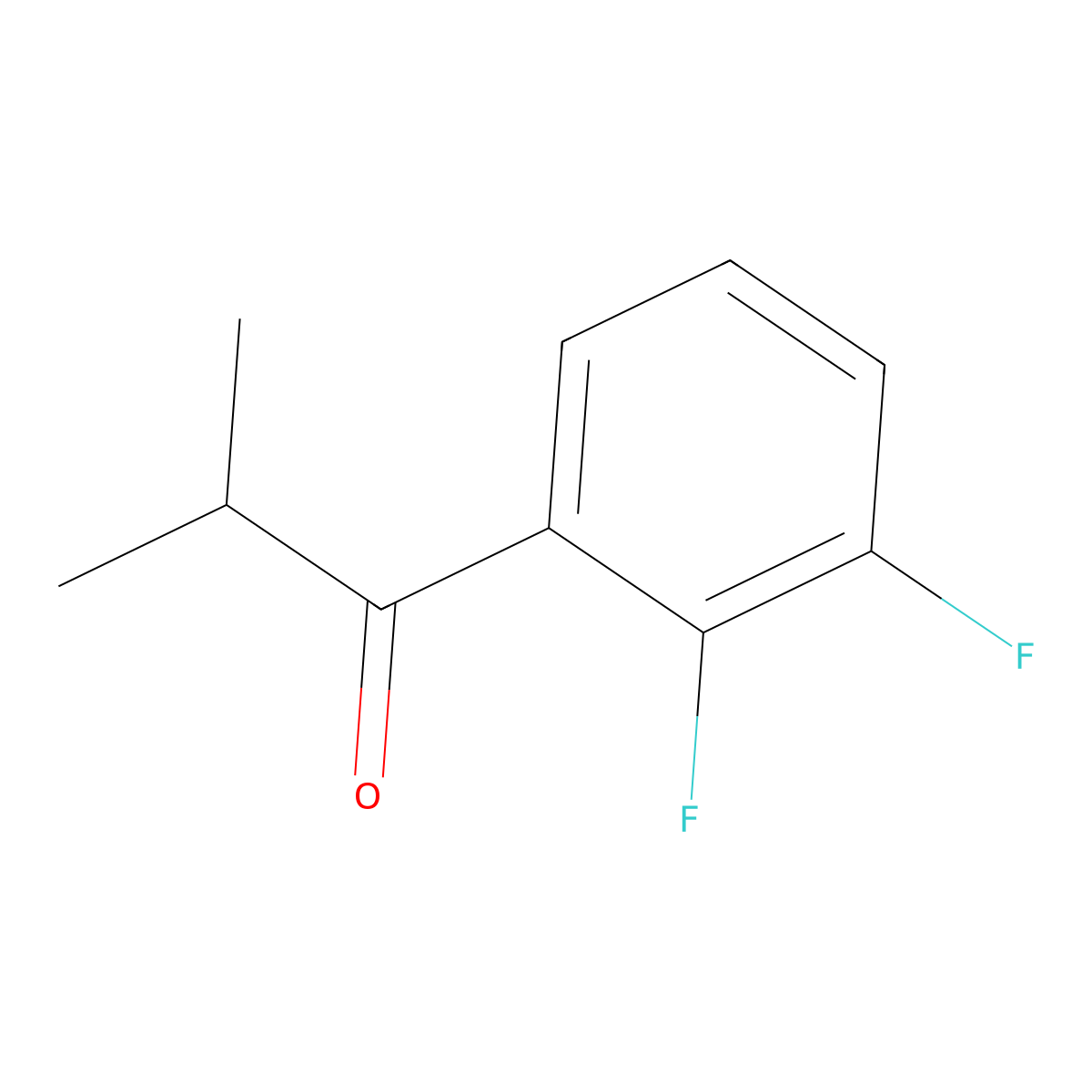 1-(2,3-Difluorophenyl)-2-methylpropan-1-one molecular structure, CAS 851753-90-7