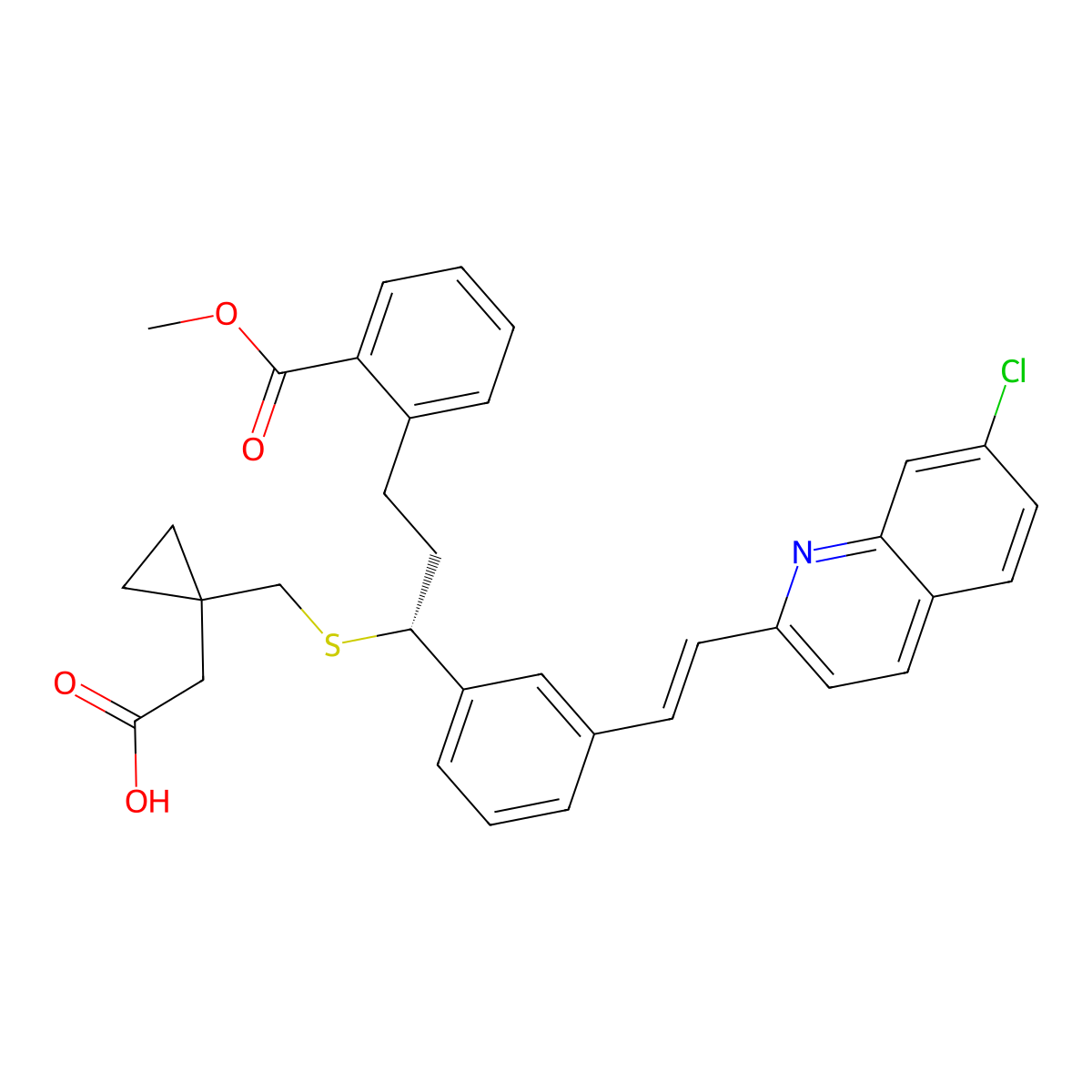 2'-Des(1-hydroxy-1-methylethyl)-2'-methycarboxy montelukast molecular structure, CAS 851755-56-1