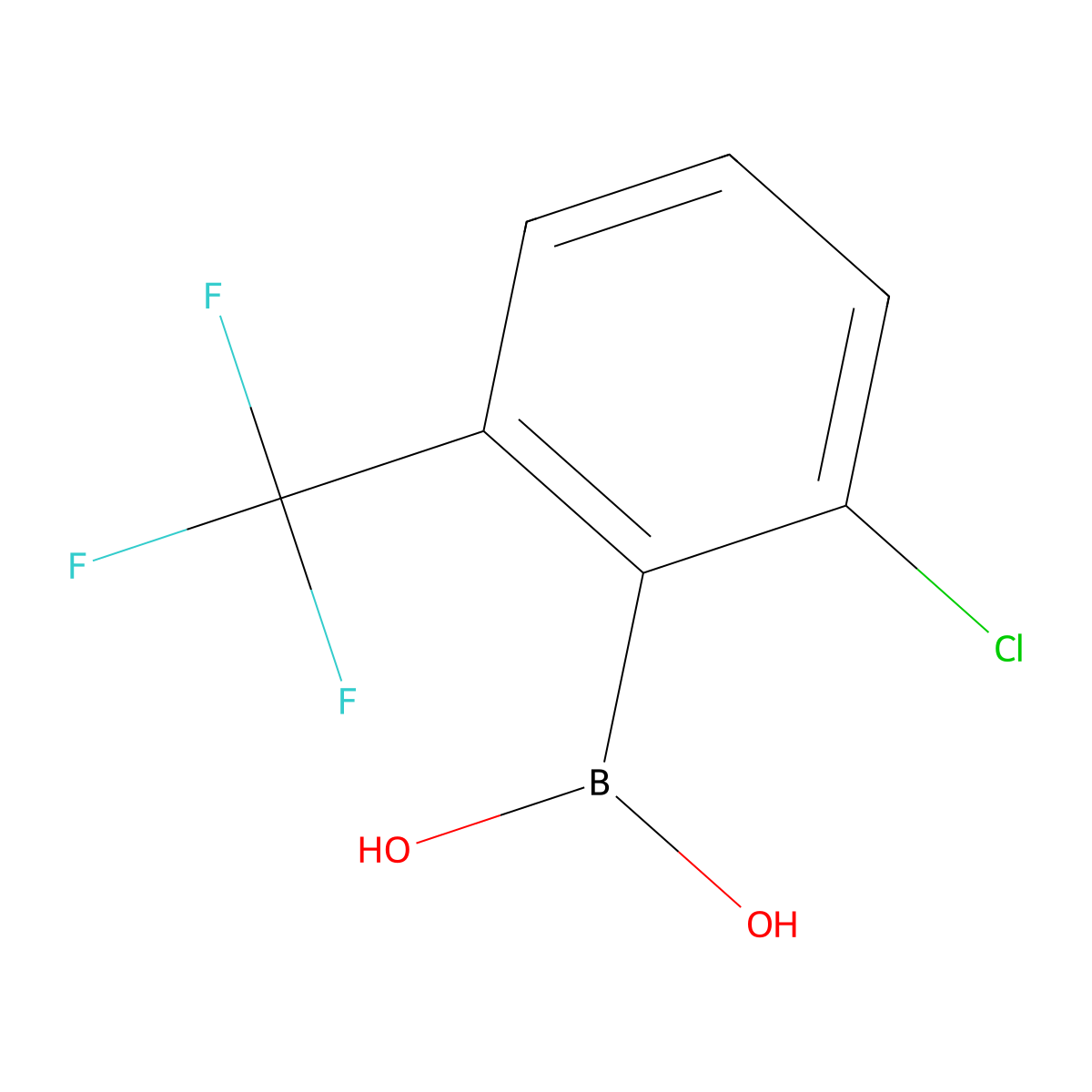 2-Chloro-6-(trifluoromethyl)benzeneboronic acid molecular structure, CAS 851756-52-0