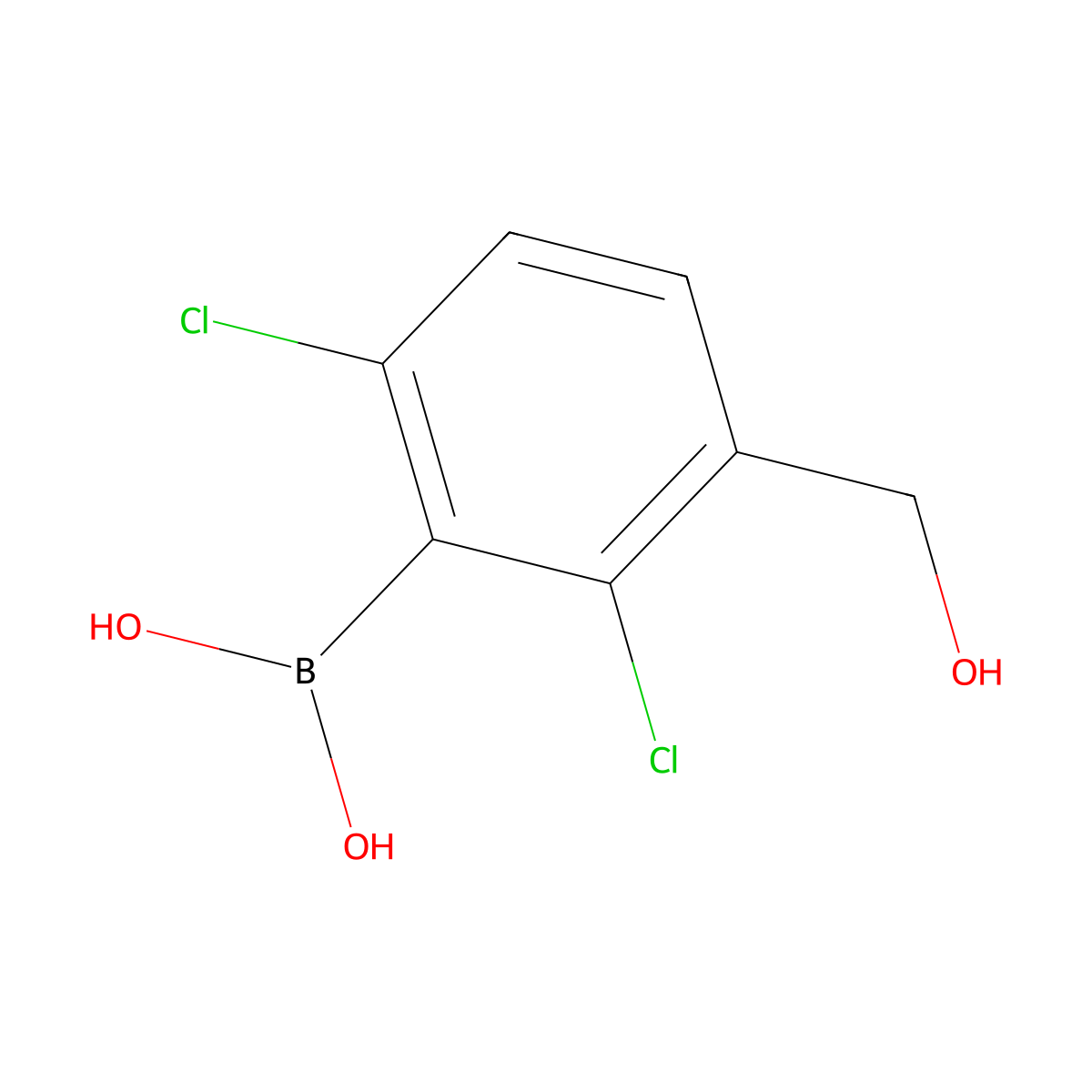 Boronic acid, B-[2,6-dichloro-3-(hydroxymethyl)phenyl]- molecular structure, CAS 851756-55-3