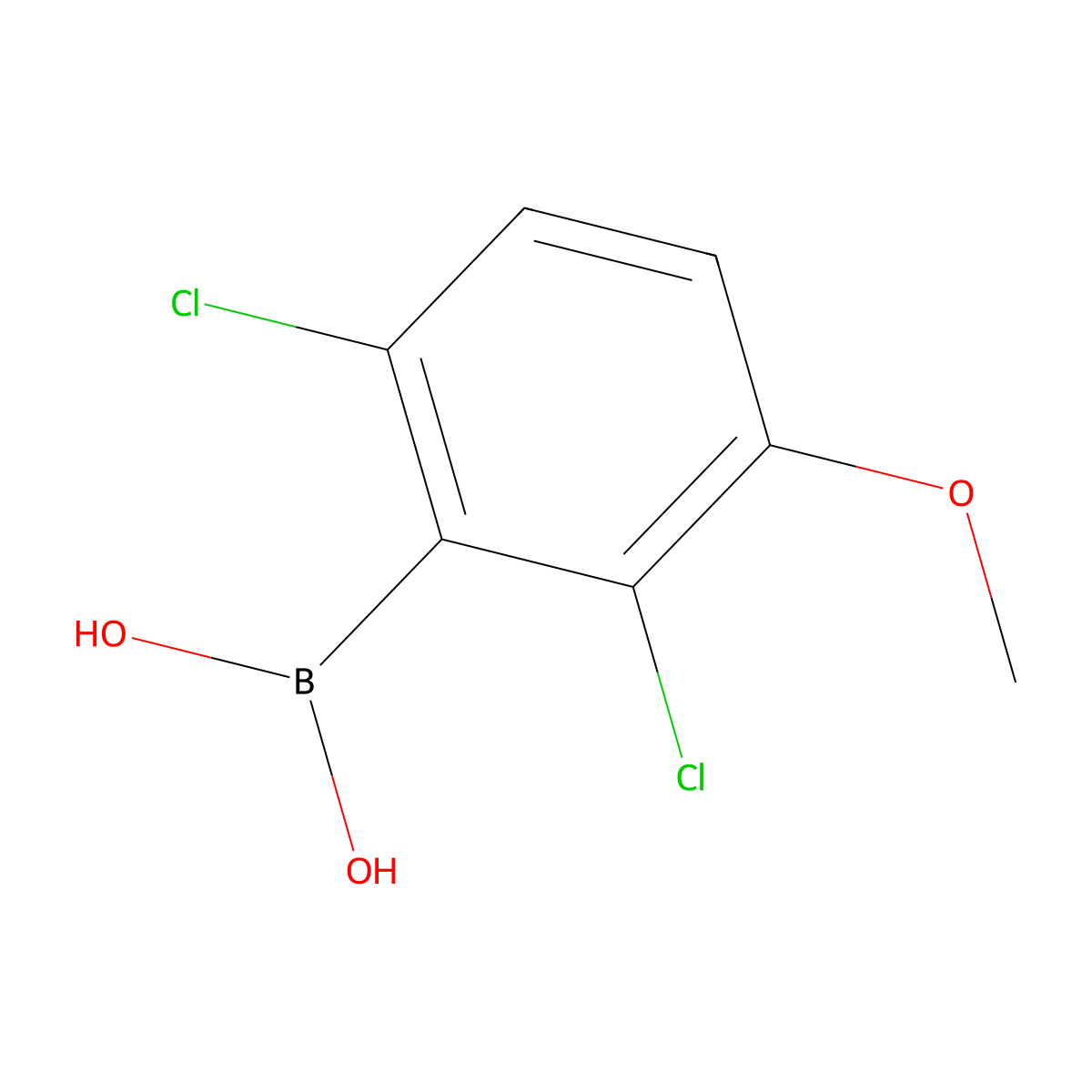 (2,6-Dichloro-3-methoxyphenyl)boronic acid molecular structure, CAS 851756-57-5