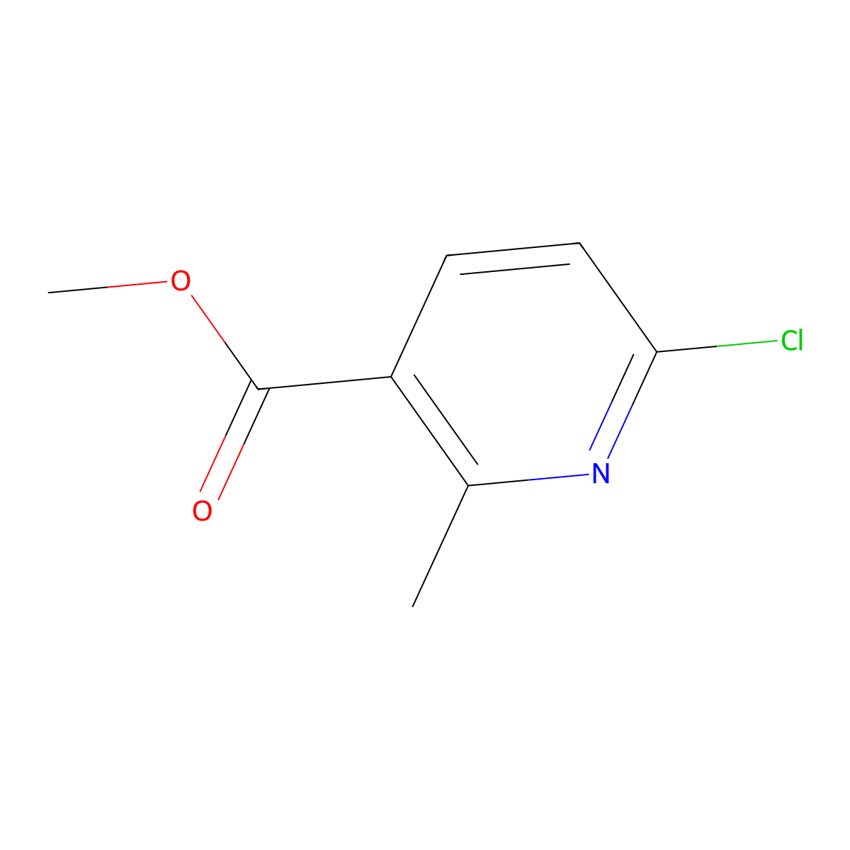 Methyl 6-chloro-2-methylpyridine-3-carboxylate molecular structure, CAS 851759-19-8