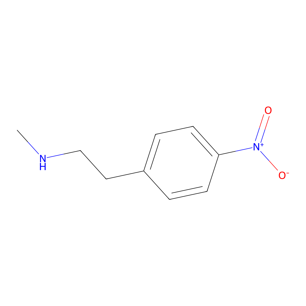 N-methyl-4-nitrophenethylamine molecular structure, CAS 85176-37-0
