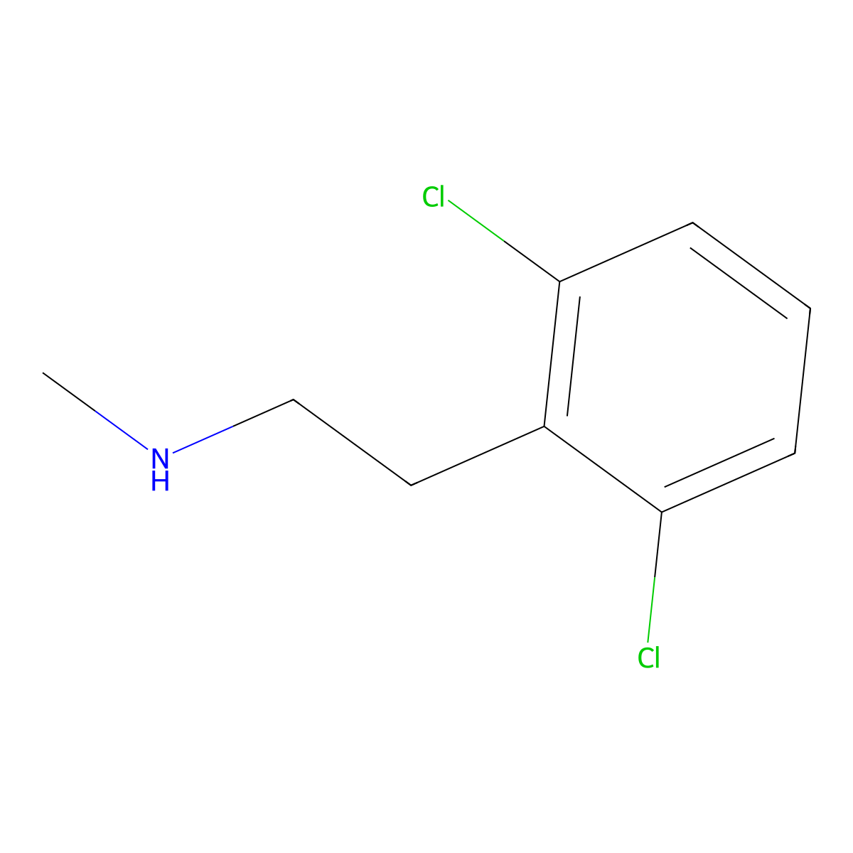 N-methyl-N-[2-(2,6-dichloro-phenyl)-ethyl]-amine molecular structure, CAS 85176-59-6