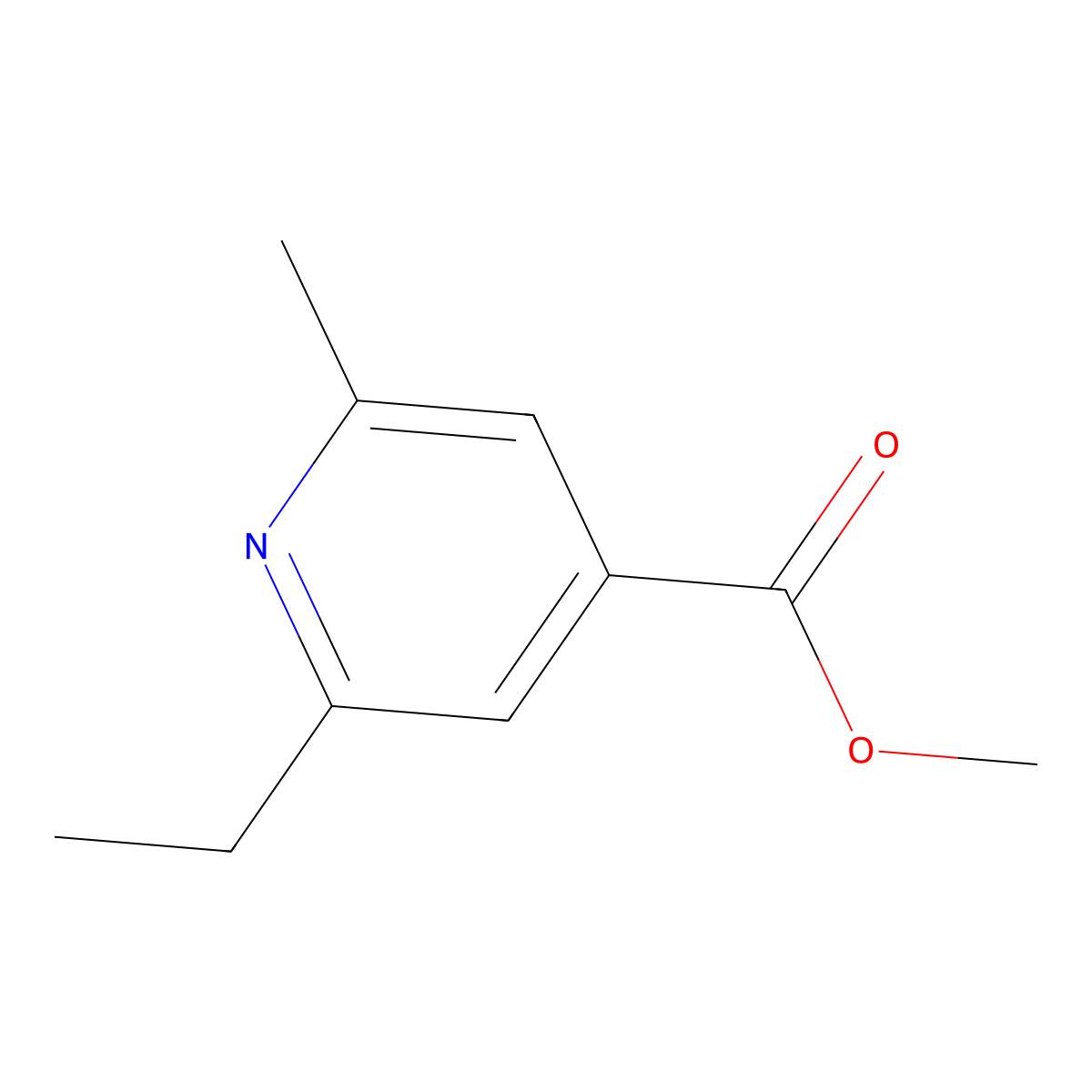 Methyl 2-ethyl-6-methylisonicotinate molecular structure, CAS 851762-47-5