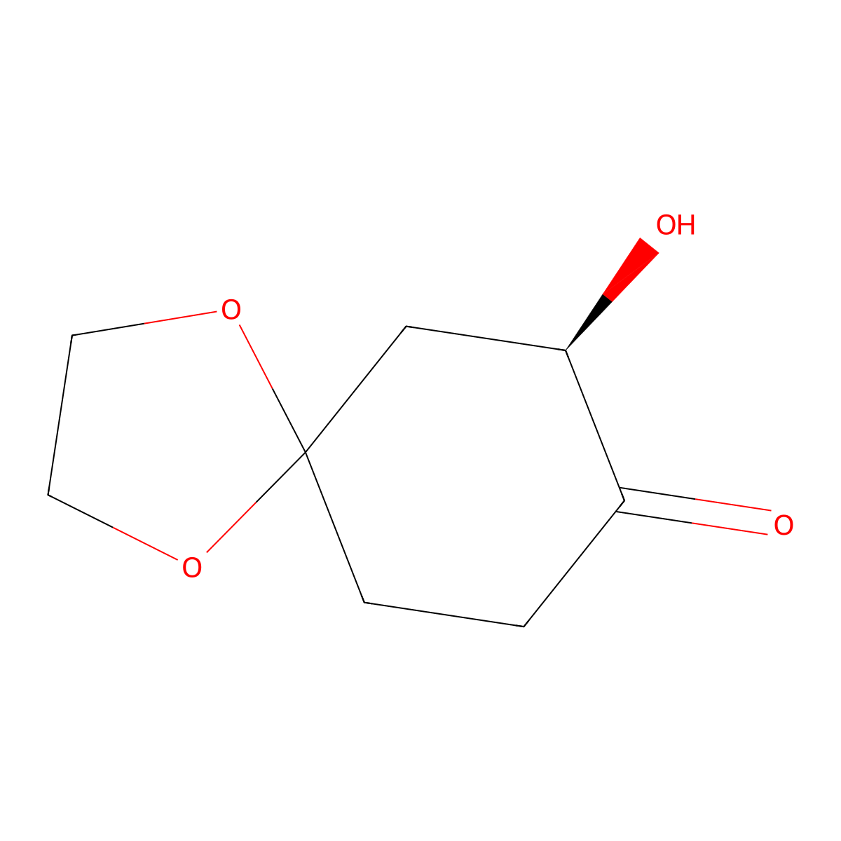 (R)-7-Hydroxy-1,4-dioxaspiro[4.5]decan-8-one molecular structure, CAS 851764-31-3