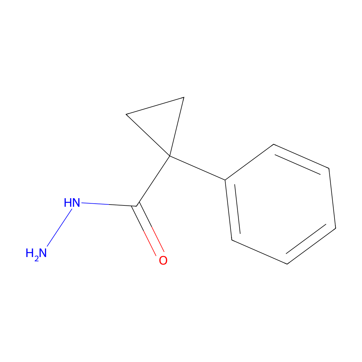 1-Phenylcyclopropane-1-carbohydrazide molecular structure, CAS 851764-93-7