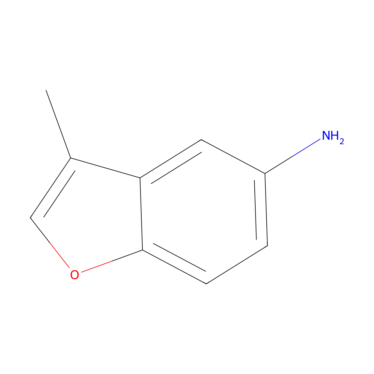 3-Methyl-1-benzofuran-5-amine molecular structure, CAS 851768-32-6