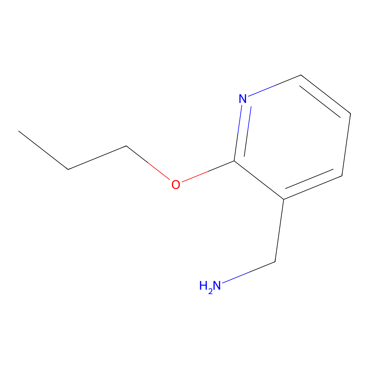(2-Propoxypyridin-3-yl)methanamine molecular structure, CAS 851773-46-1