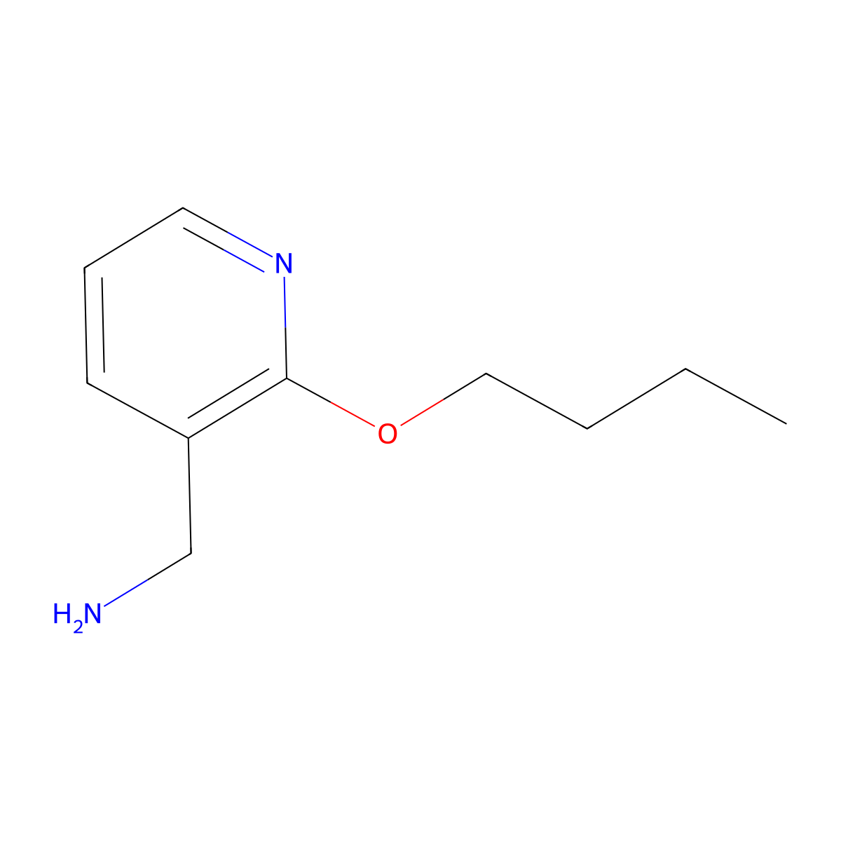 (2-Butoxypyridin-3-yl)methanamine molecular structure, CAS 851773-51-8