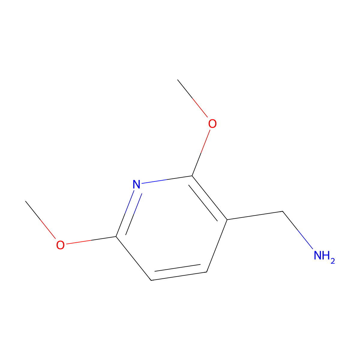 (2,6-Dimethoxypyridin-3-yl)methanamine molecular structure, CAS 851773-56-3