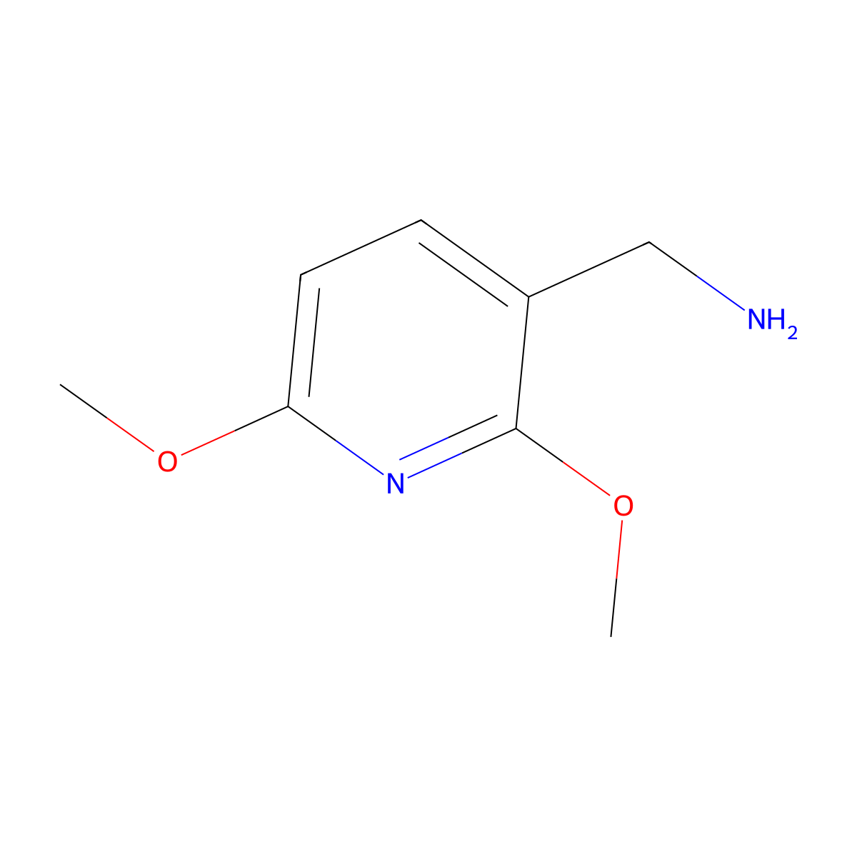 (2,6-Dimethoxypyridin-3-yl)methanamine molecular structure, CAS 851773-56-3