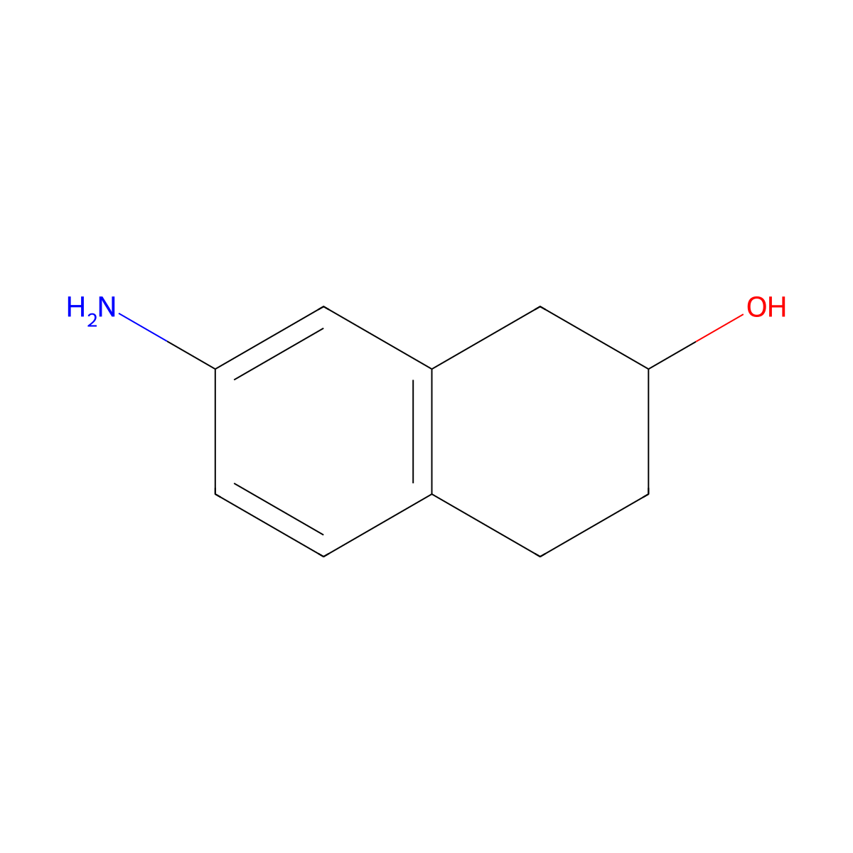 7-Amino-1,2,3,4-tetrahydronaphthalen-2-ol molecular structure, CAS 851773-96-1