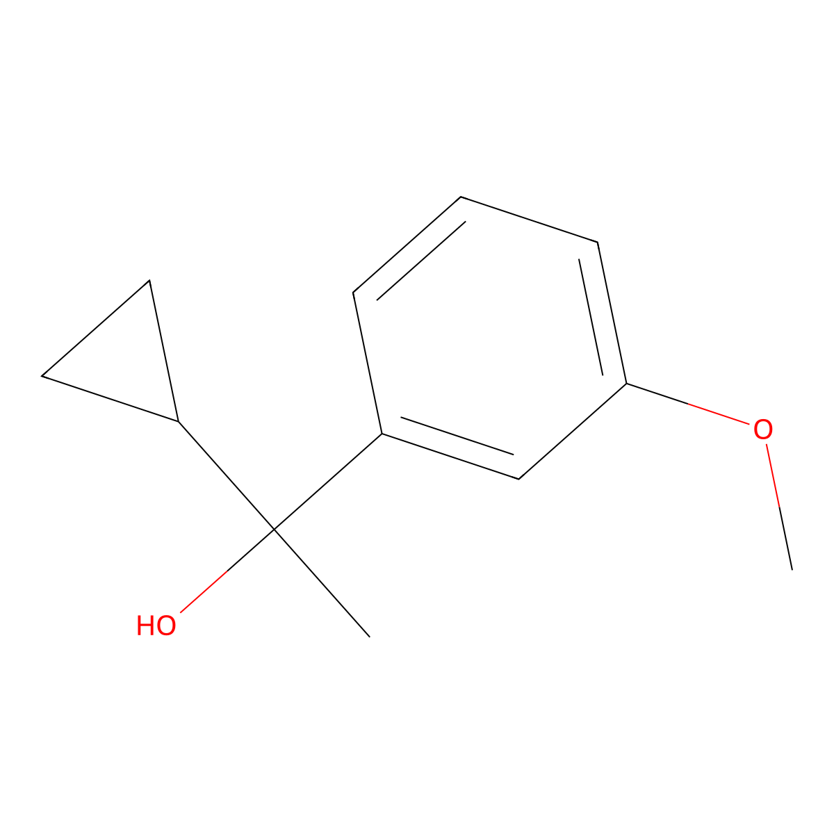 1-Cyclopropyl-1-(3-methoxyphenyl)ethanol molecular structure, CAS 851779-48-1
