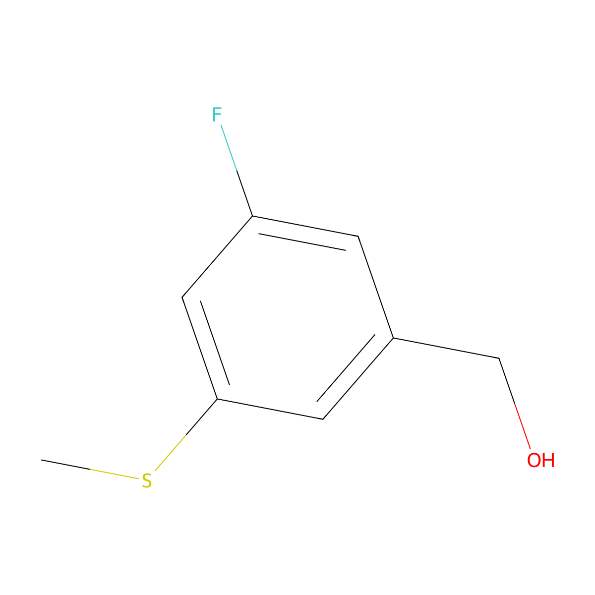 5-Fluoro-3-(methylthio)benzyl alcohol molecular structure, CAS 851785-58-5