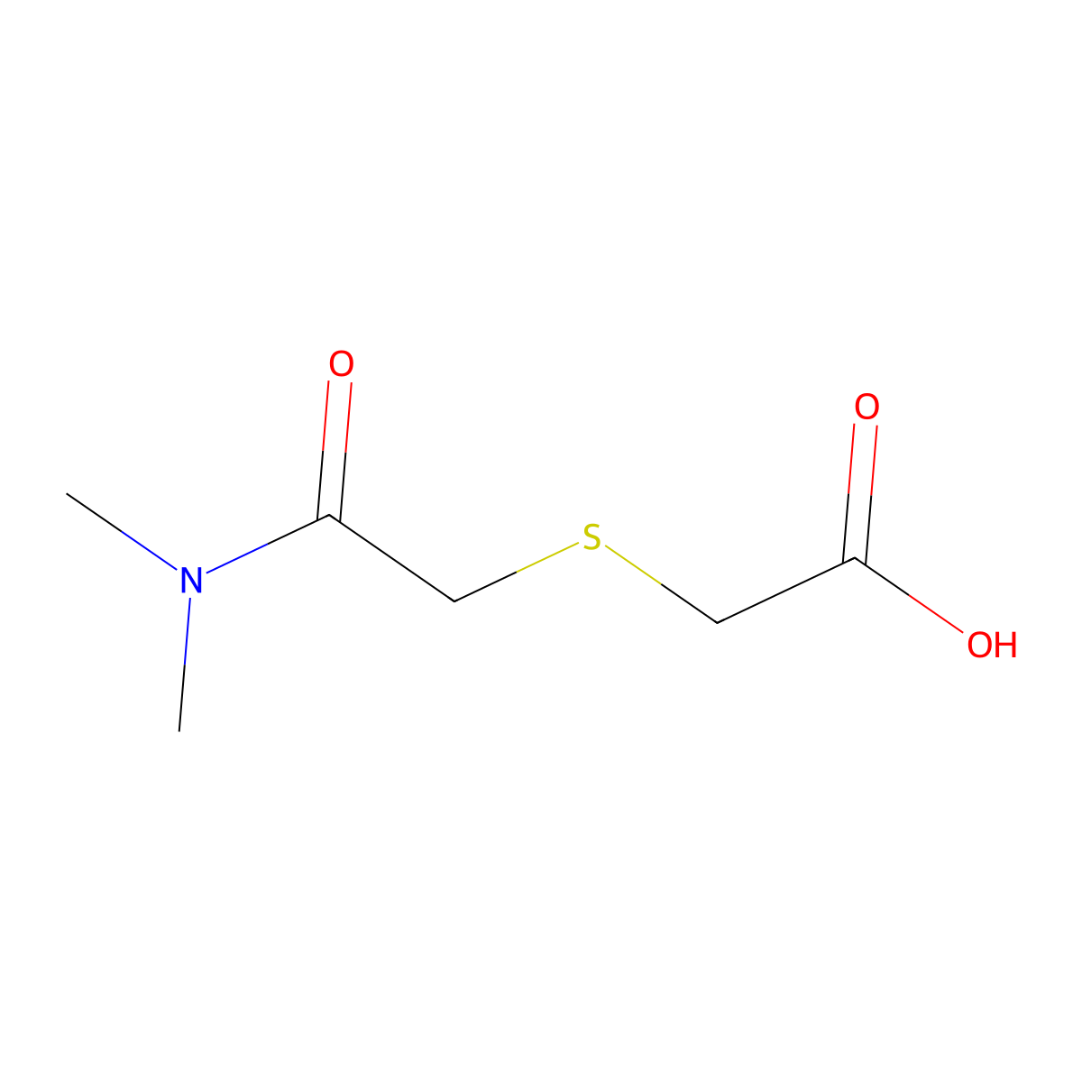 2-{[(Dimethylcarbamoyl)methyl]sulfanyl}acetic acid molecular structure, CAS 851788-19-7