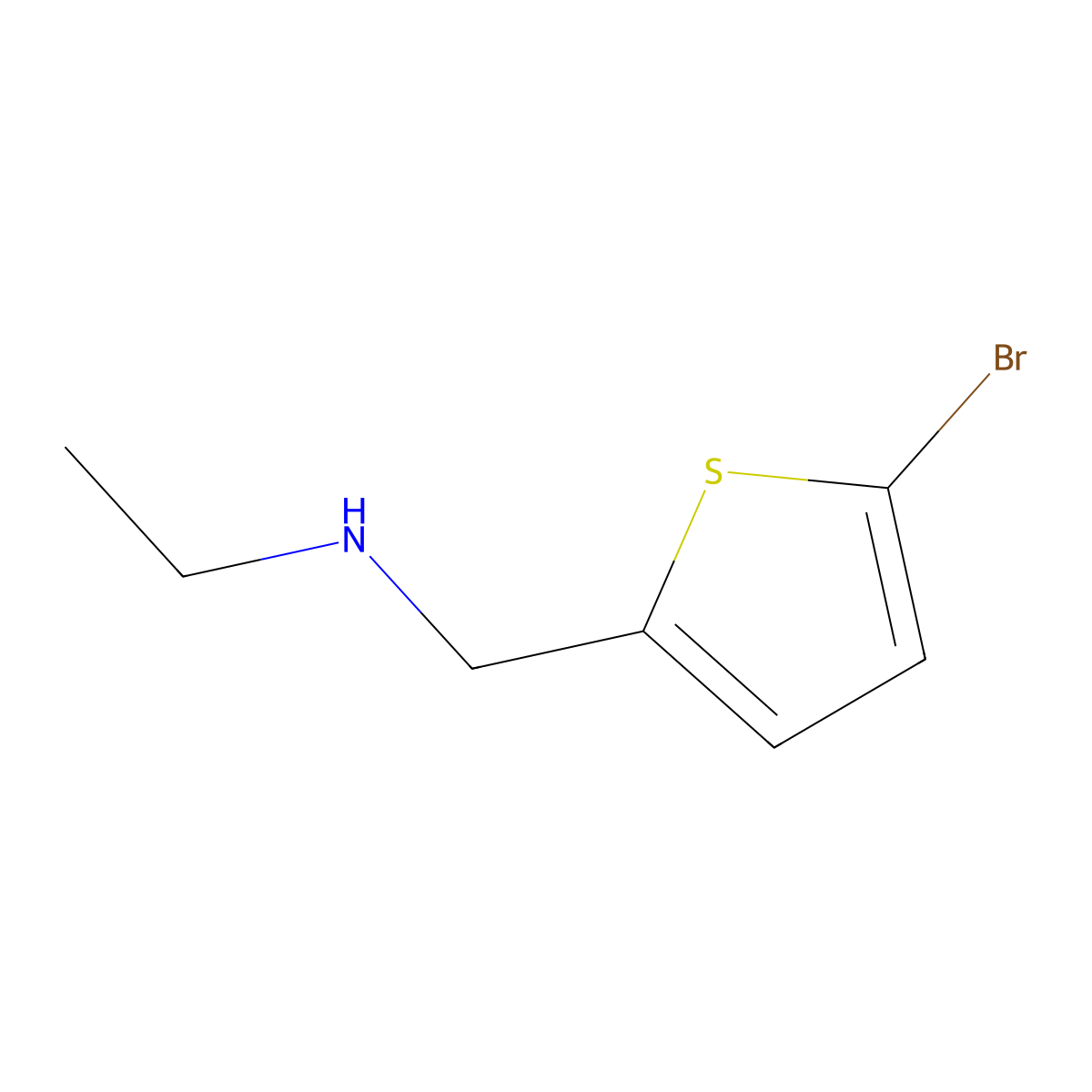 [(5-Bromothiophen-2-yl)methyl](ethyl)amine molecular structure, CAS 851788-23-3