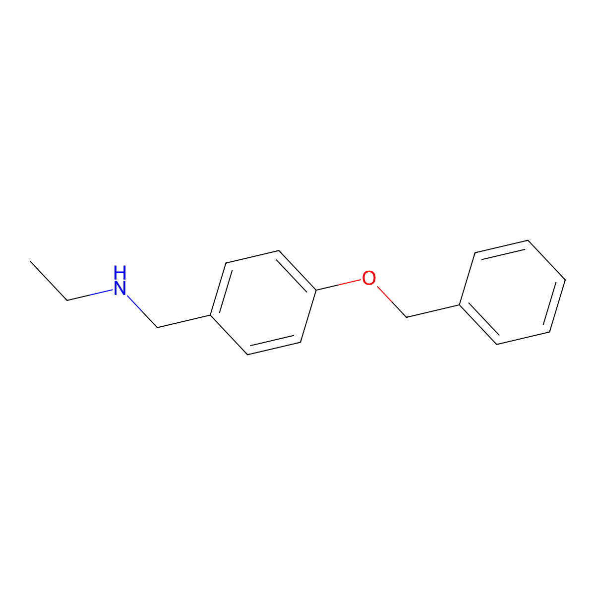 {[4-(Benzyloxy)phenyl]methyl}(ethyl)amine molecular structure, CAS 851788-32-4