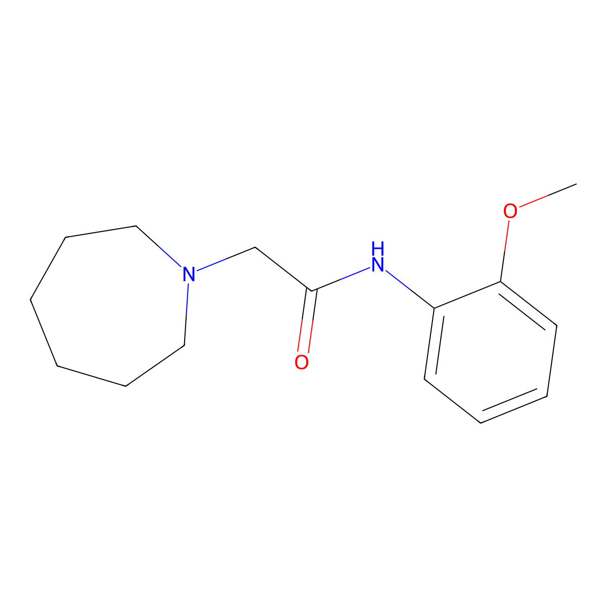 2-(azepan-1-yl)-N-(2-methoxyphenyl)acetamide molecular structure, CAS 851796-49-1