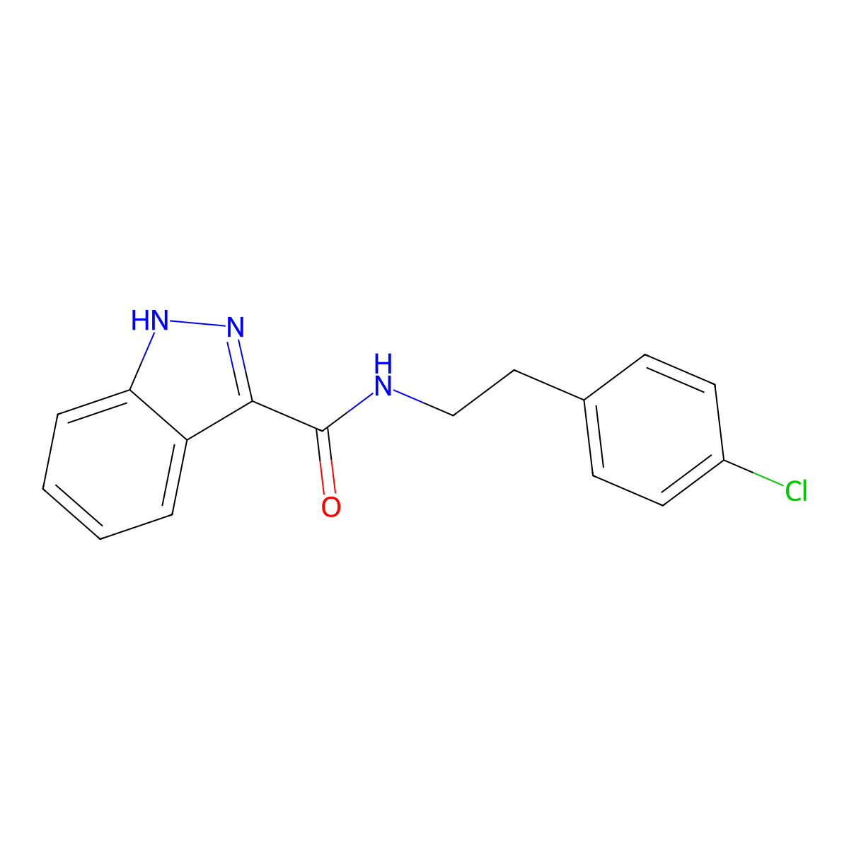N-[2-(4-chlorophenyl)ethyl]-1H-indazole-3-carboxamide molecular structure, CAS 851798-78-2