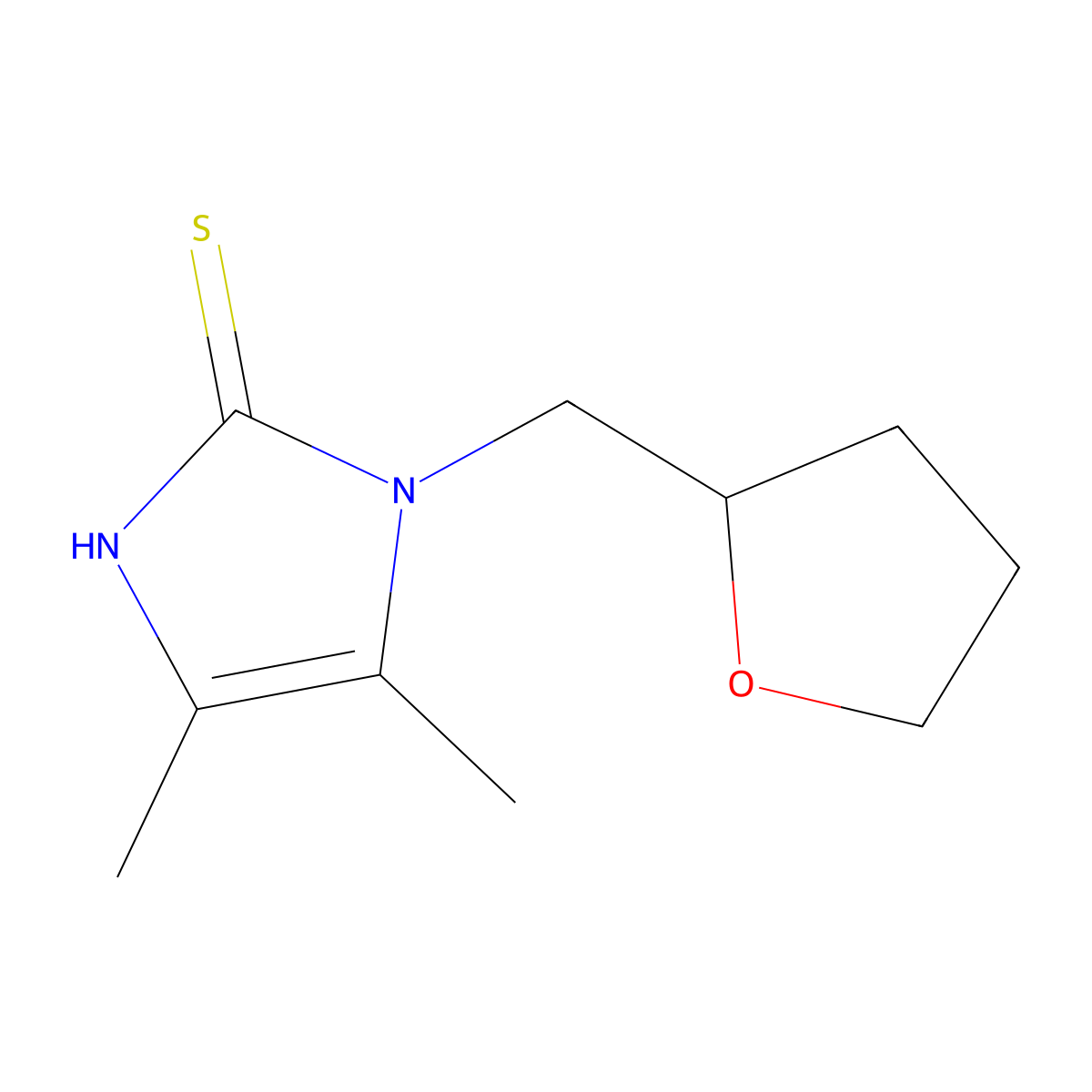 4,5-dimethyl-1-(oxolan-2-ylmethyl)-1H-imidazole-2-thiol molecular structure, CAS 851814-15-8