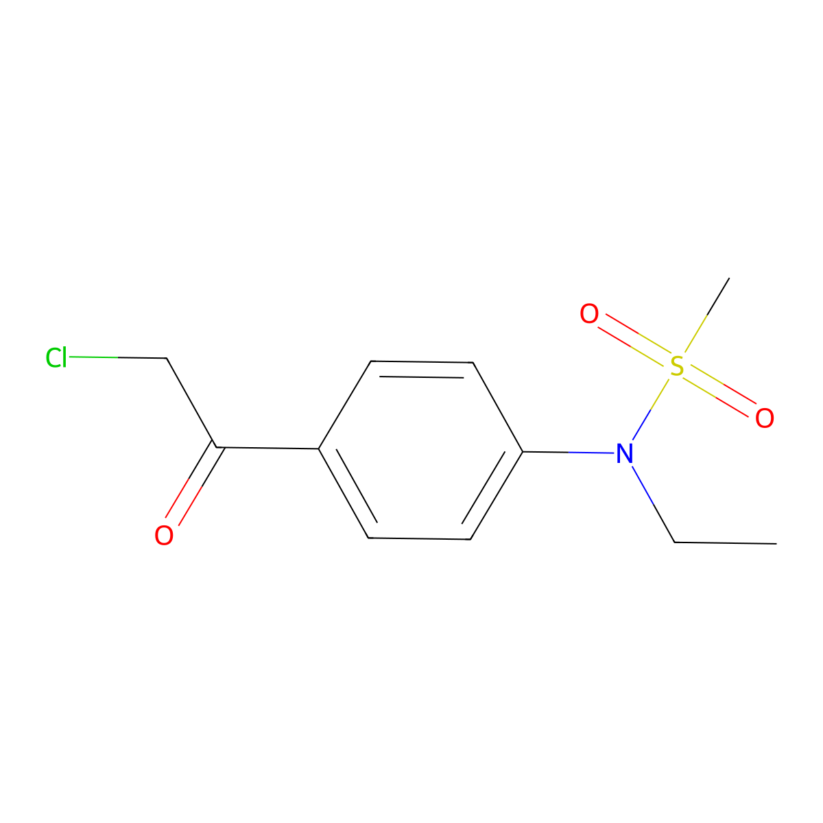 N-[4-(2-chloroacetyl)phenyl]-N-ethylmethanesulfonamide molecular structure, CAS 851814-23-8